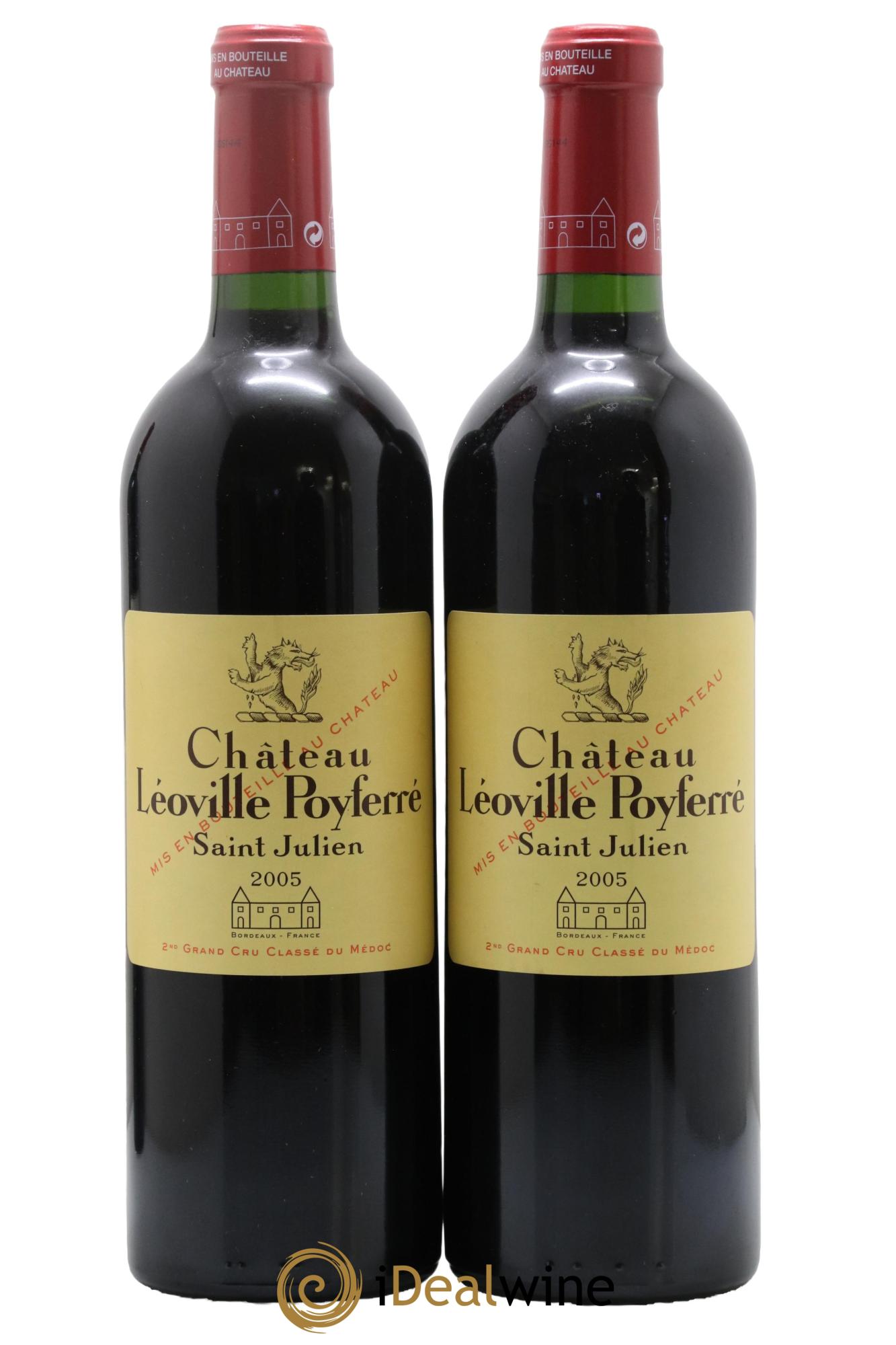Château Léoville Poyferré 2ème Grand Cru Classé 2005 - Lot de 2 bouteilles - 0