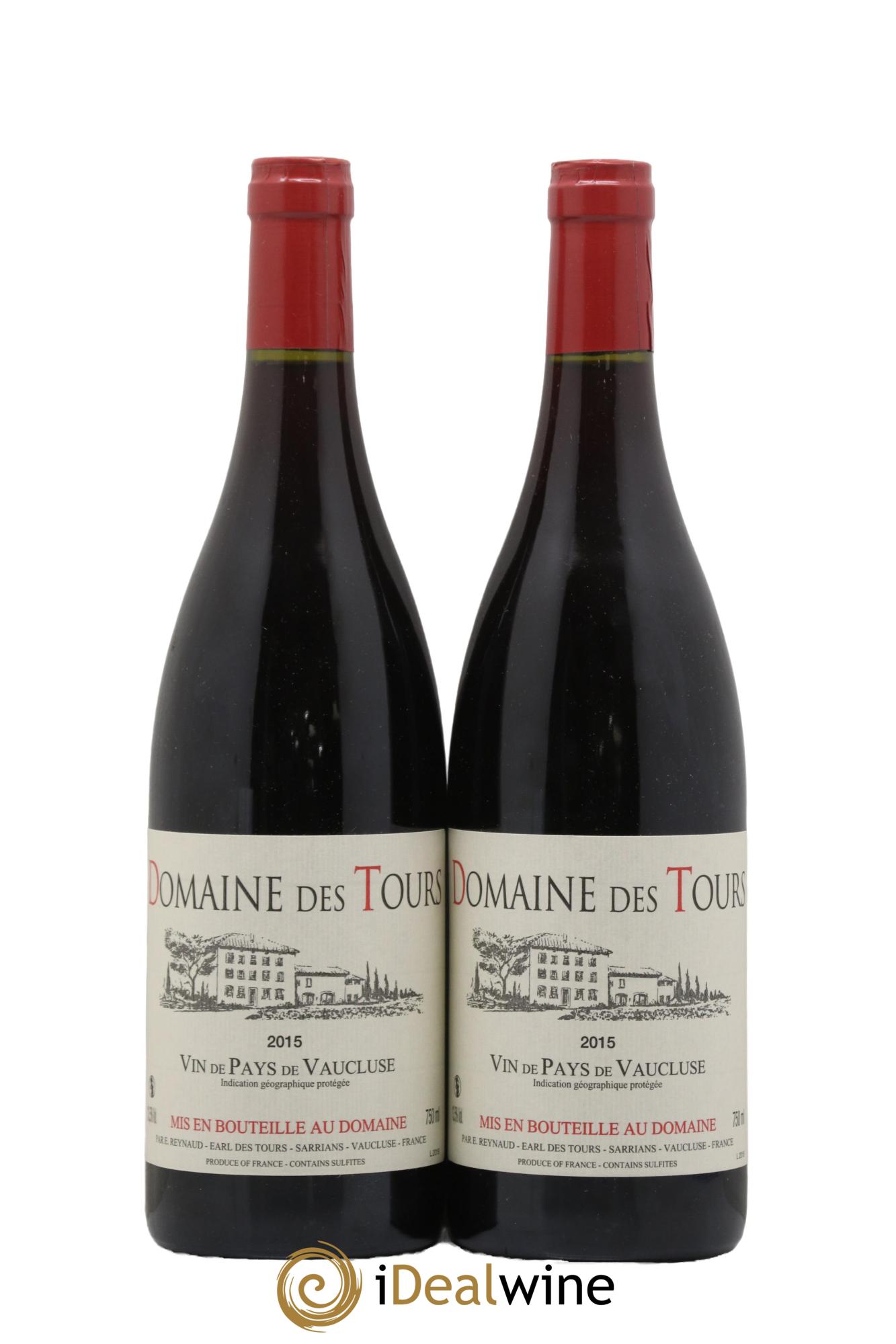 IGP Vaucluse (Vin de Pays de Vaucluse) Domaine des Tours Emmanuel Reynaud 2015 - Lot of 2 bottles - 0