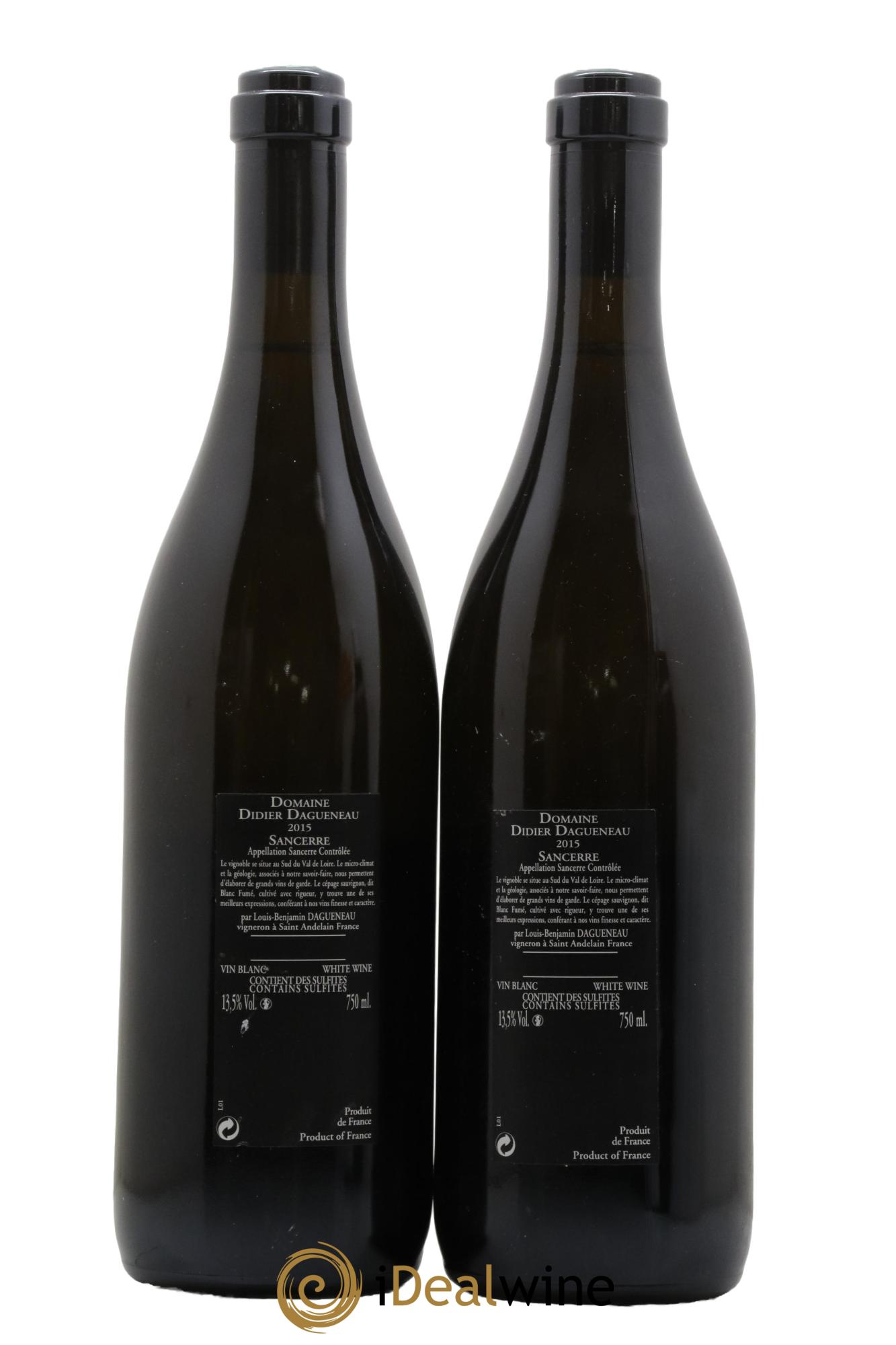 Sancerre Le Mont Damné Chavignol Dagueneau (Domaine Didier - Louis-Benjamin) 2015 - Posten von 2 Flaschen - 1