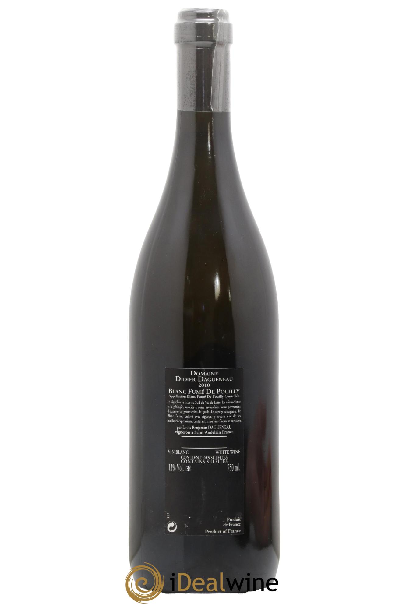 Vin de France (anciennement Pouilly-Fumé) Silex Dagueneau (Domaine Didier - Louis-Benjamin) 2010 - Lot of 1 bottle - 1