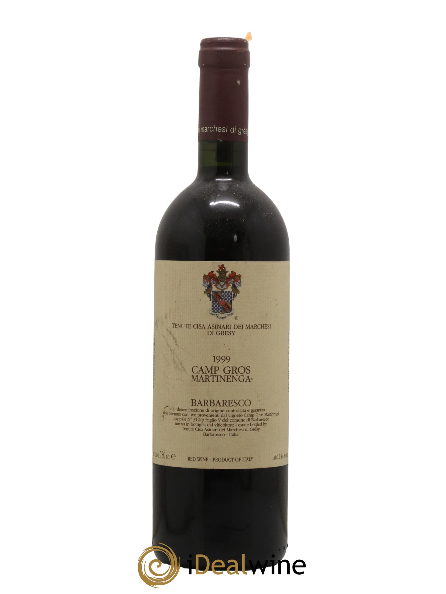 Barbaresco DOCG Camp Gros Martinenga Marchesi di Gresy 1999 - Lot de 1 bouteille - 0