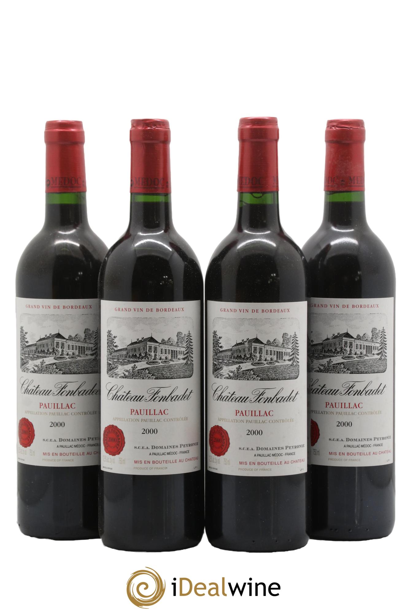 Château Fonbadet 2000 - Posten von 4 Flaschen - 0