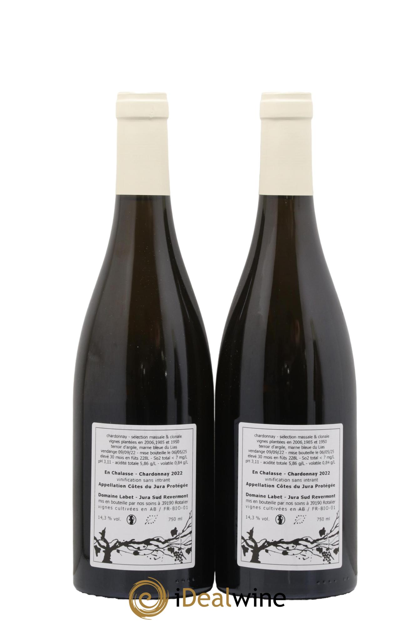 Côtes du Jura Chardonnay En Chalasse Romain - Julien - Charline Labet 2022 - Lot de 2 bouteilles - 1