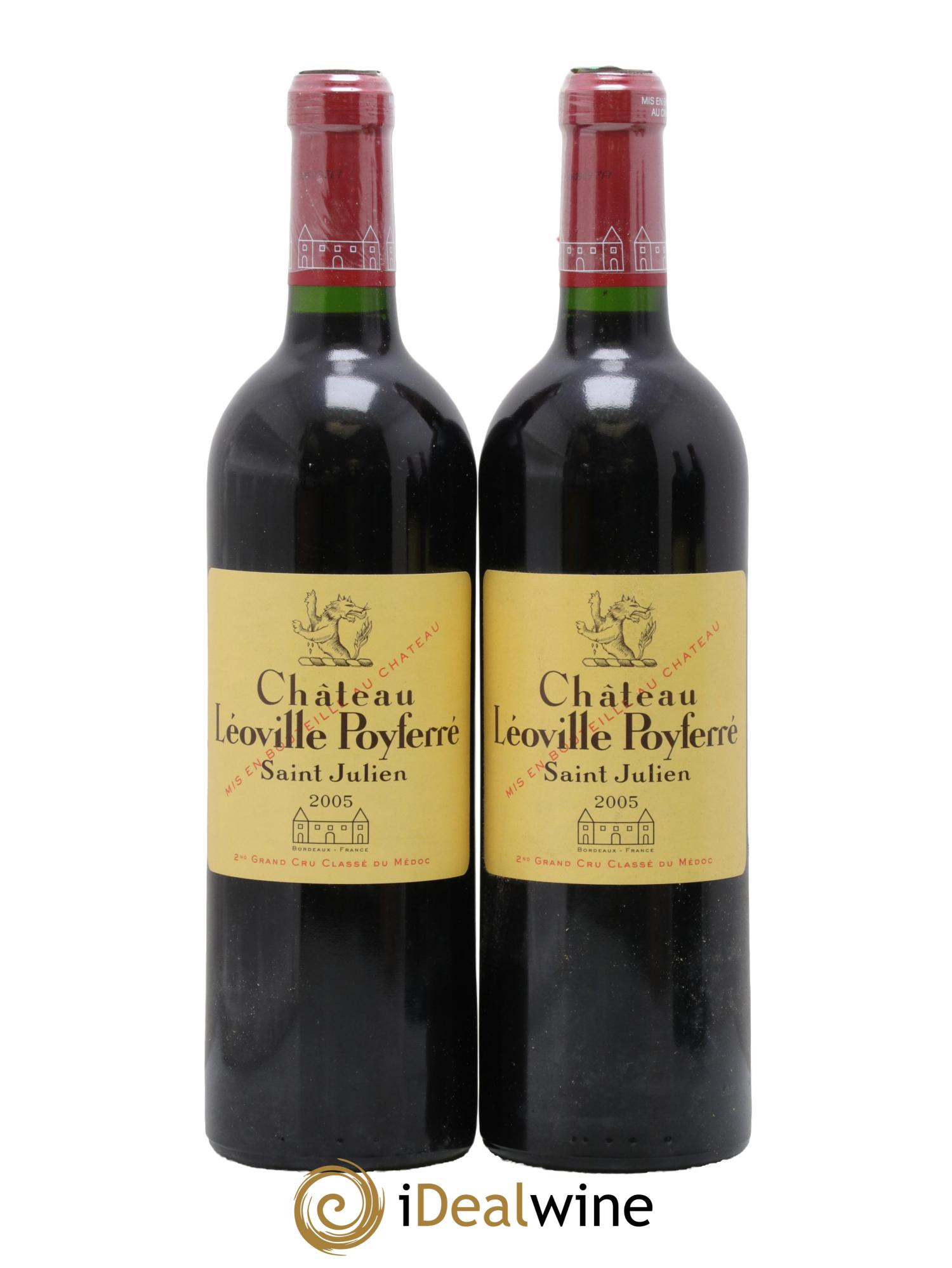 Château Léoville Poyferré 2ème Grand Cru Classé 2005 - Posten von 2 Flaschen - 0