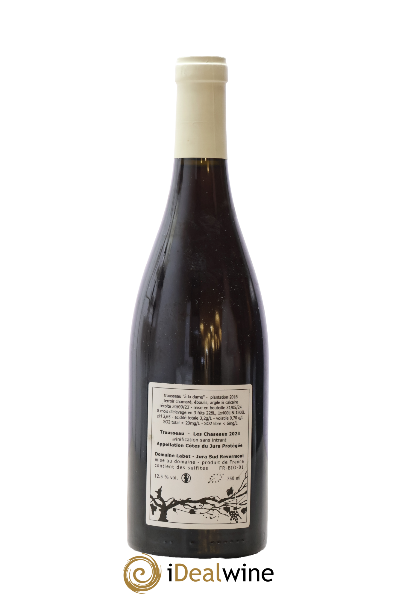 Côtes du Jura Les Chaseaux Romain - Julien - Charline Labet 2023 - Lot de 1 bouteille - 1