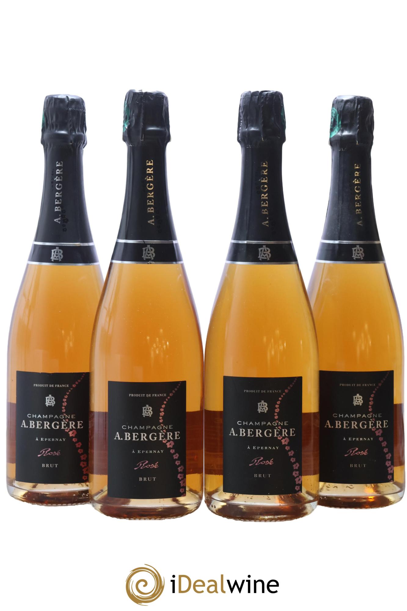 - Brut Rosé A. Bergère - Lot of 4 bottles - 0