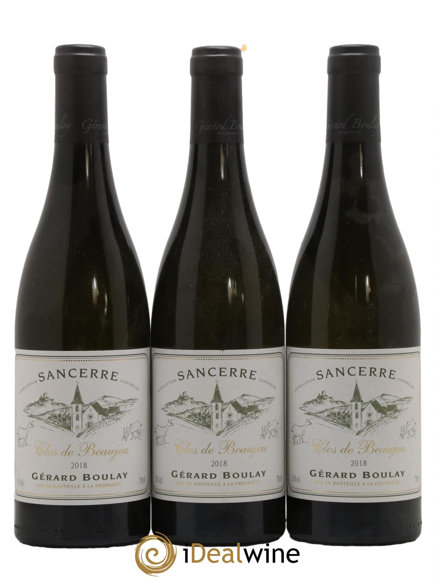 Sancerre Clos de Beaujeu Gérard Boulay 2018 - Lot de 3 bouteilles - 0