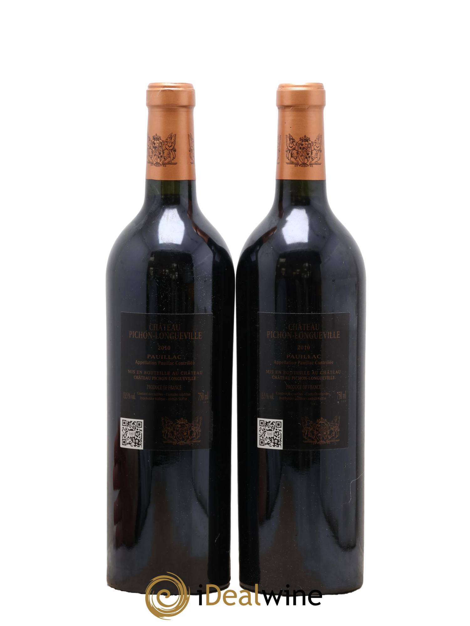 Pichon Longueville Baron 2ème Grand Cru Classé 2010 - Lot of 2 bottles - 1