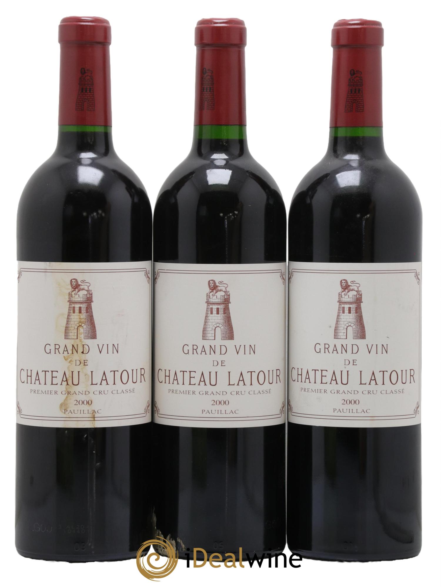 Château Latour 1er Grand Cru Classé 2000 - Lot de 3 bouteilles - 0