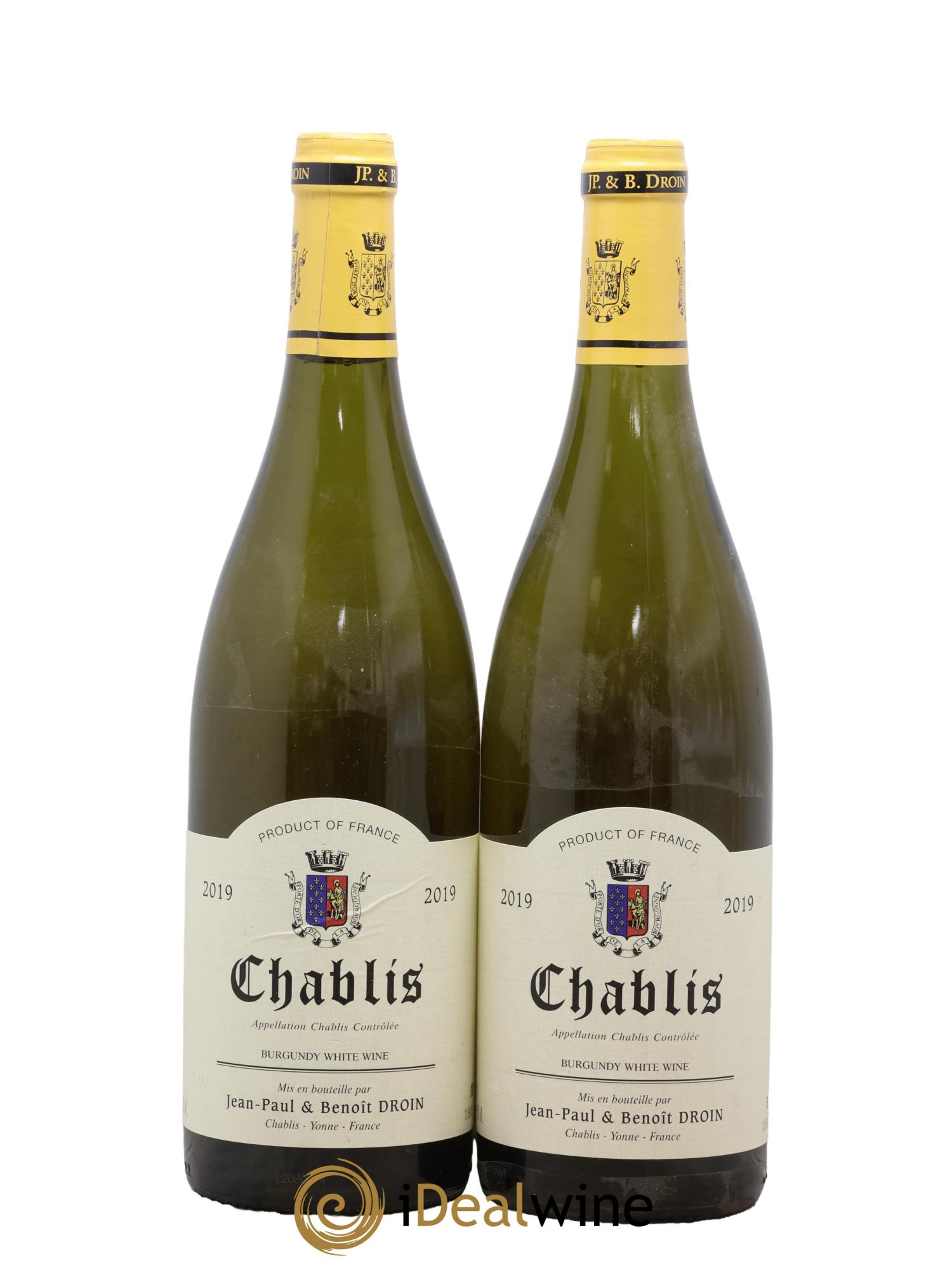 Chablis Jean-Paul & Benoît Droin (Domaine) 2019 - Posten von 2 Flaschen - 0
