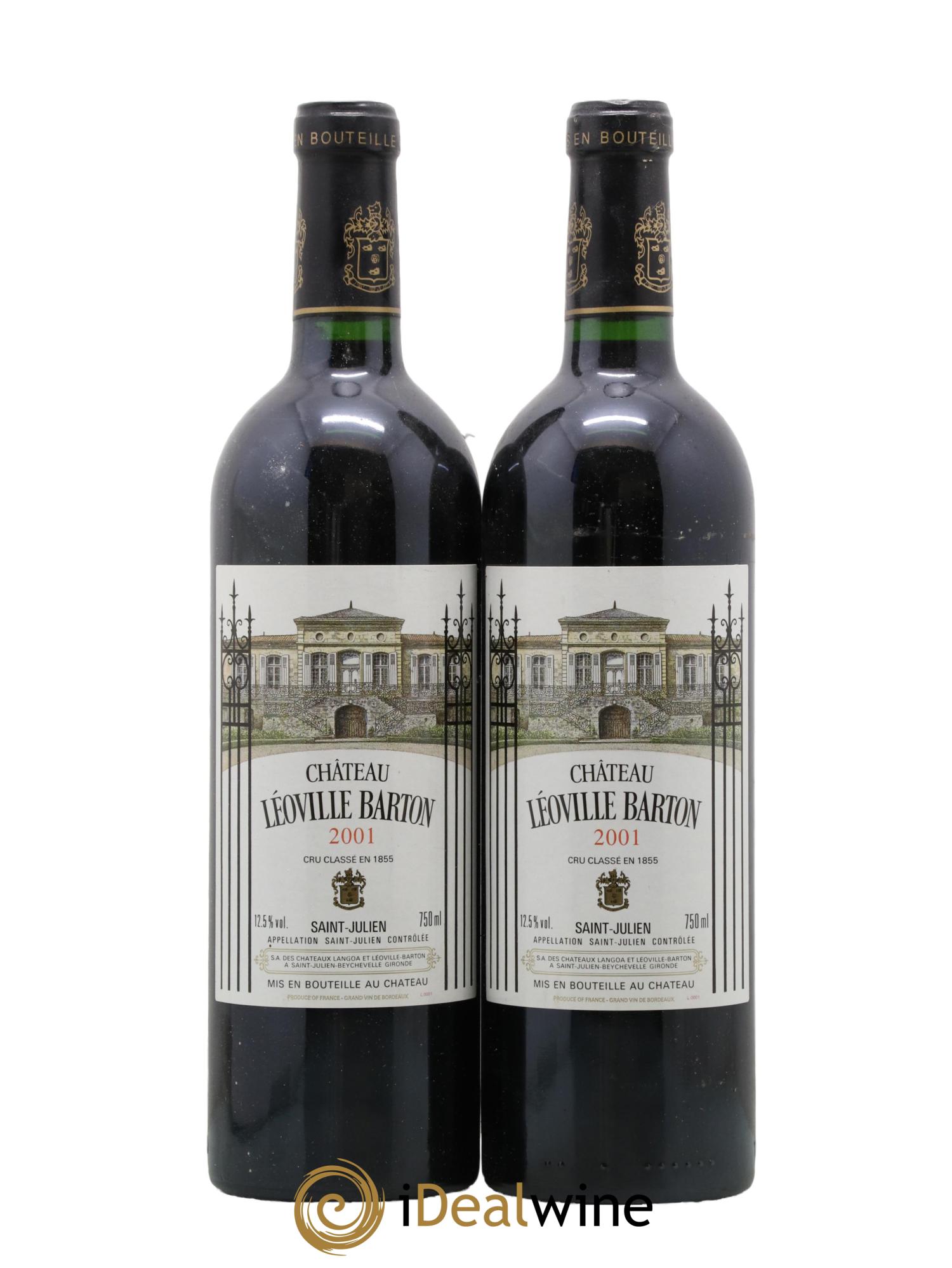 Château Léoville Barton 2ème Grand Cru Classé 2001 - Lot de 2 bouteilles - 0