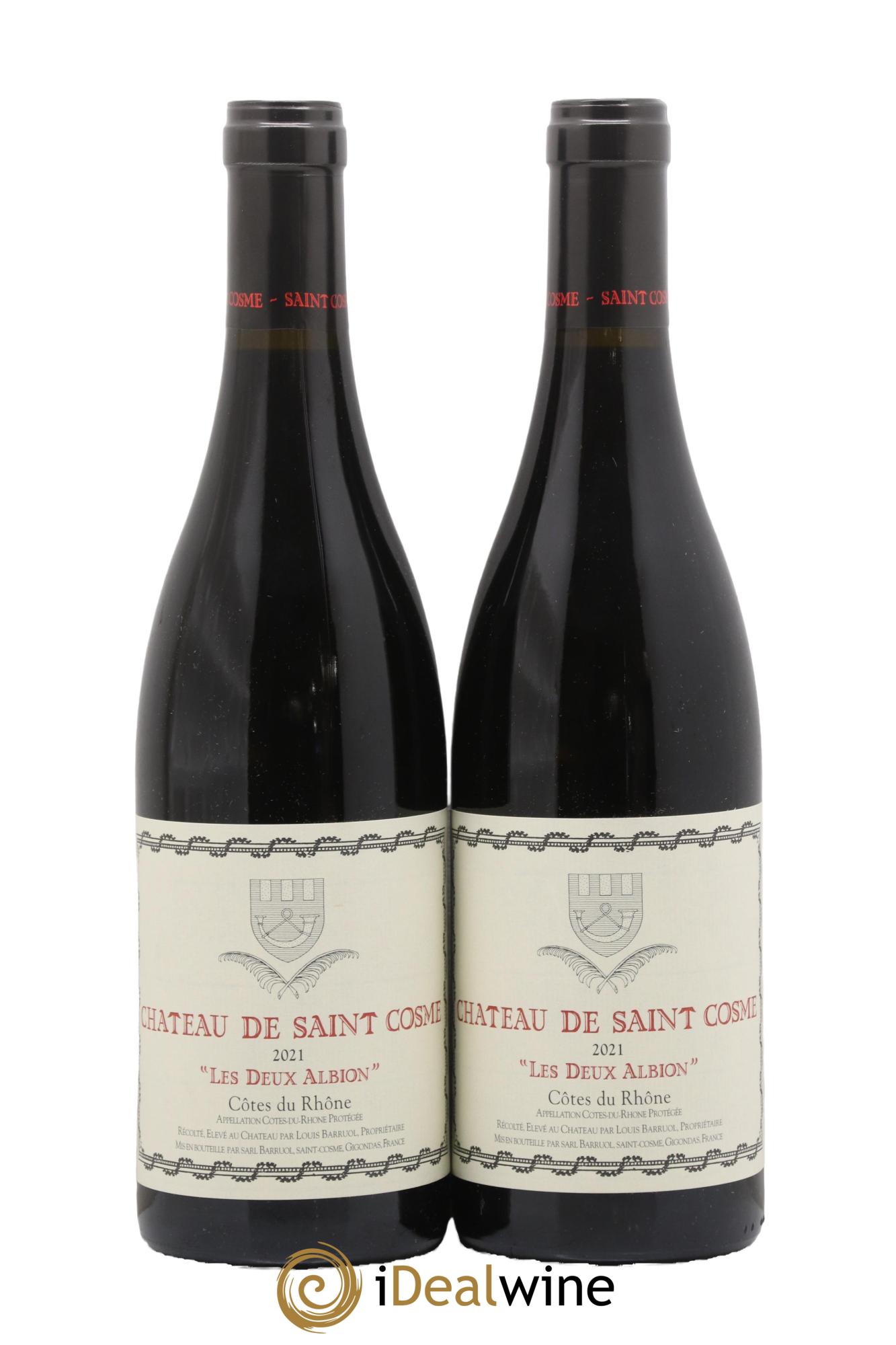 Côtes-du-Rhône Les Deux Albion Saint Cosme 2021 - Lot de 2 bouteilles - 0