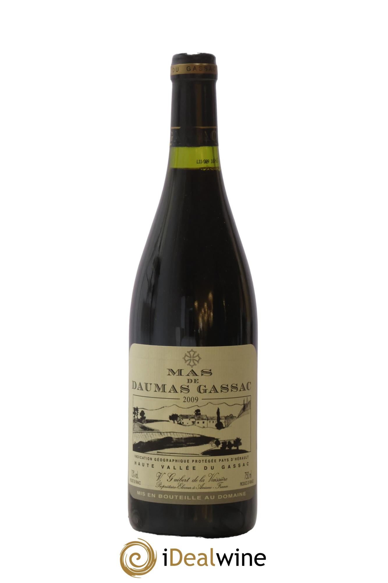 IGP St Guilhem-le-Désert - Cité d'Aniane Mas Daumas Gassac Famille Guibert de La Vaissière 2009 - Lot de 1 bouteille - 0