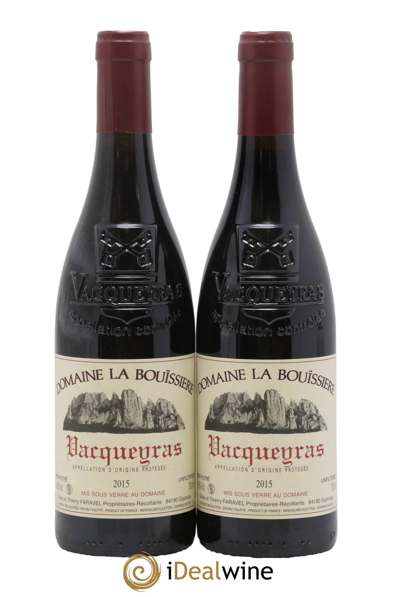 Vacqueyras La Bouïssière 2015 - Lot de 2 bouteilles - 0