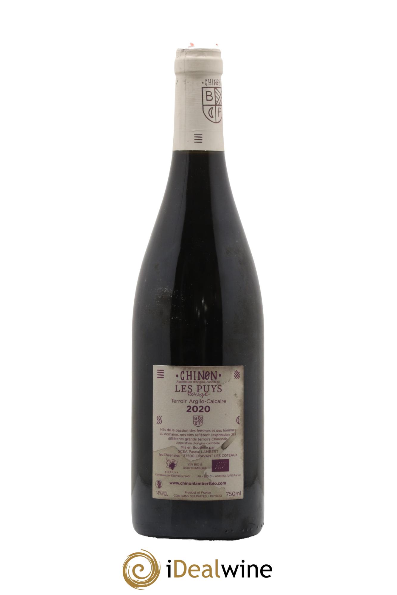 Chinon Les Puys Domaine Lambert 2020 - Lot de 1 bouteille - 1