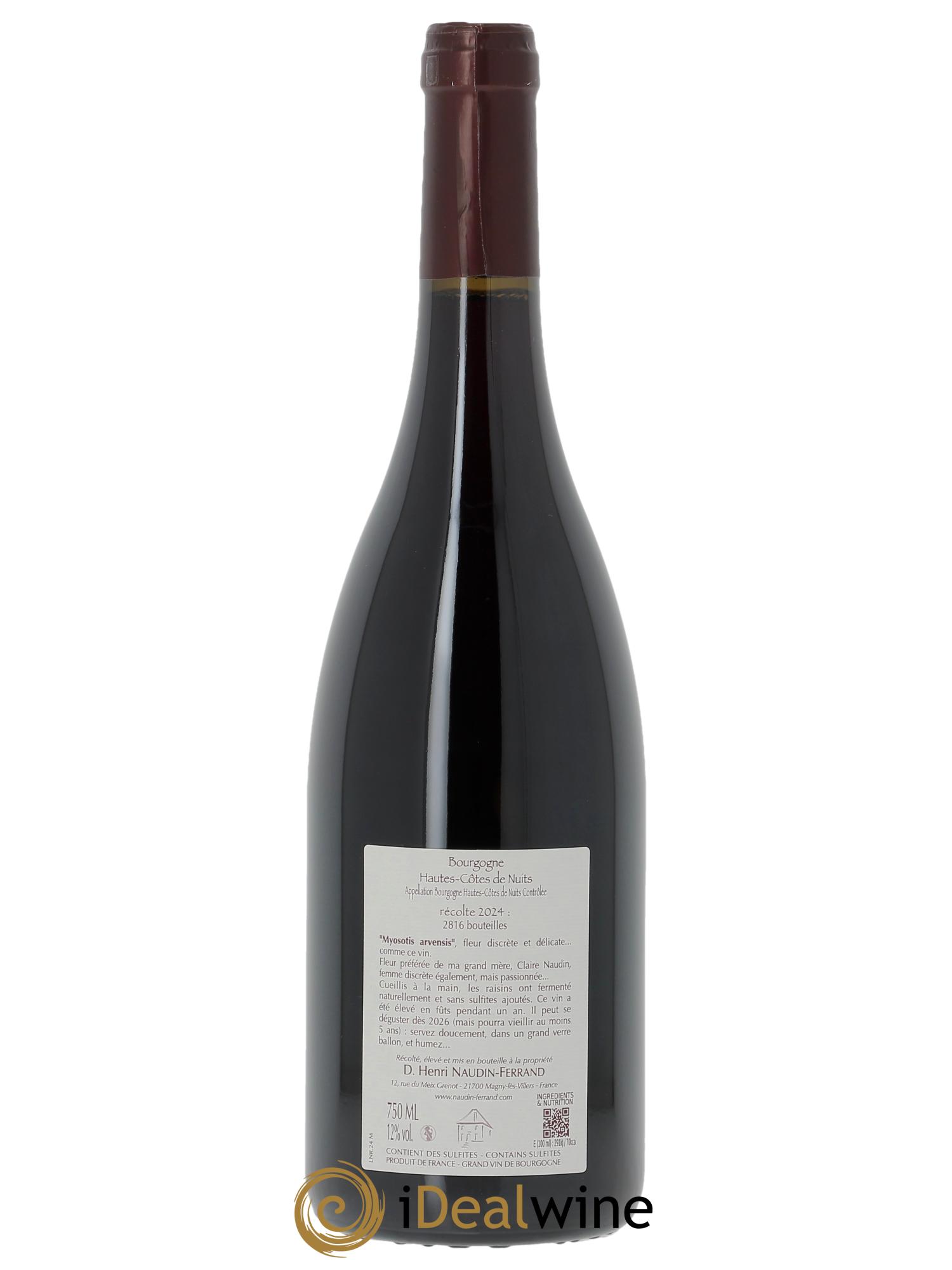 Hautes-Côtes de Nuits Myosotis Arvensis Naudin-Ferrand (Domaine)  2024 - Lot de 1 bouteille - 1