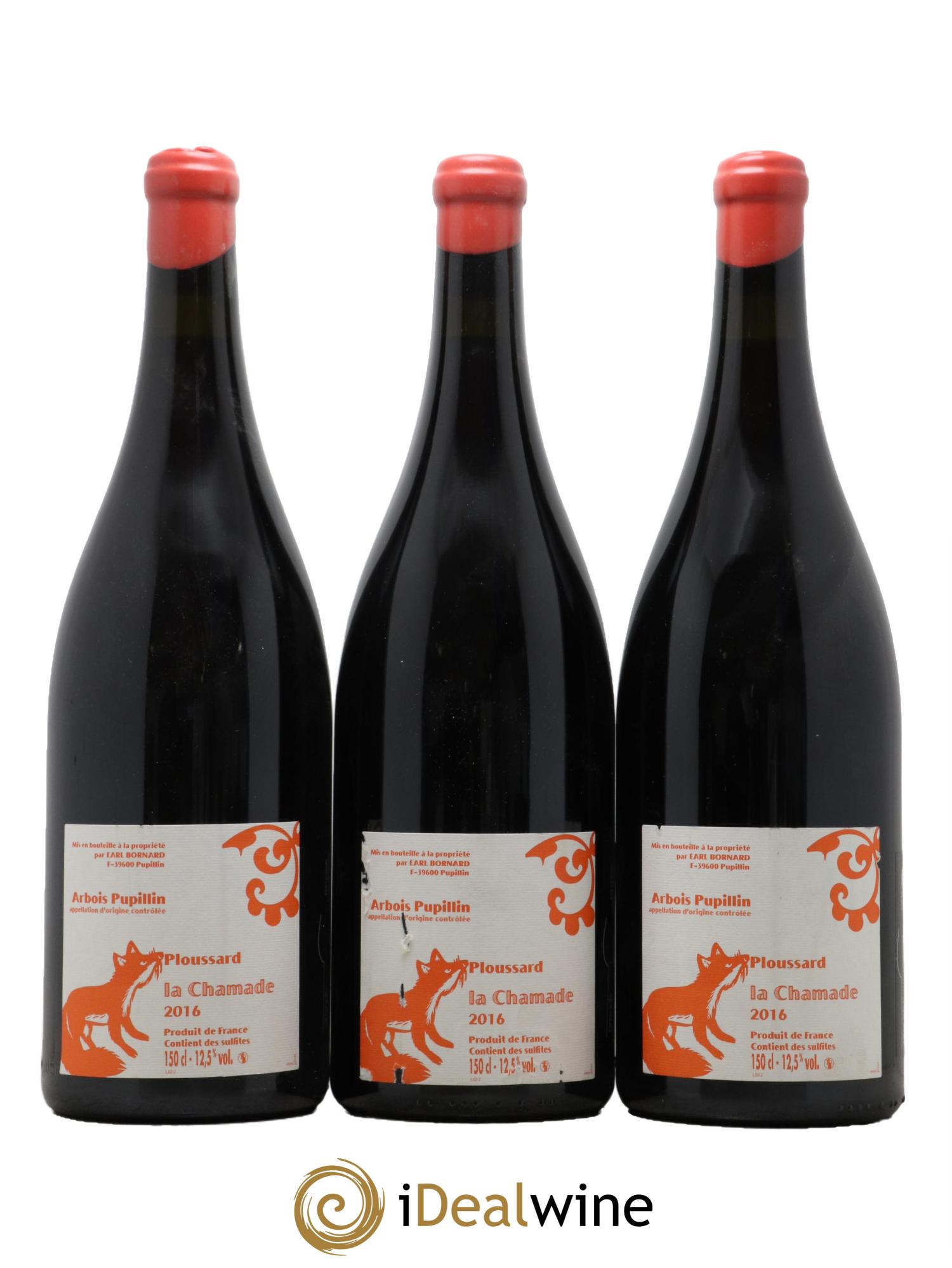 Arbois-Pupillin Ploussard La Chamade Bornard 2016 - Lot de 3 magnums - 0