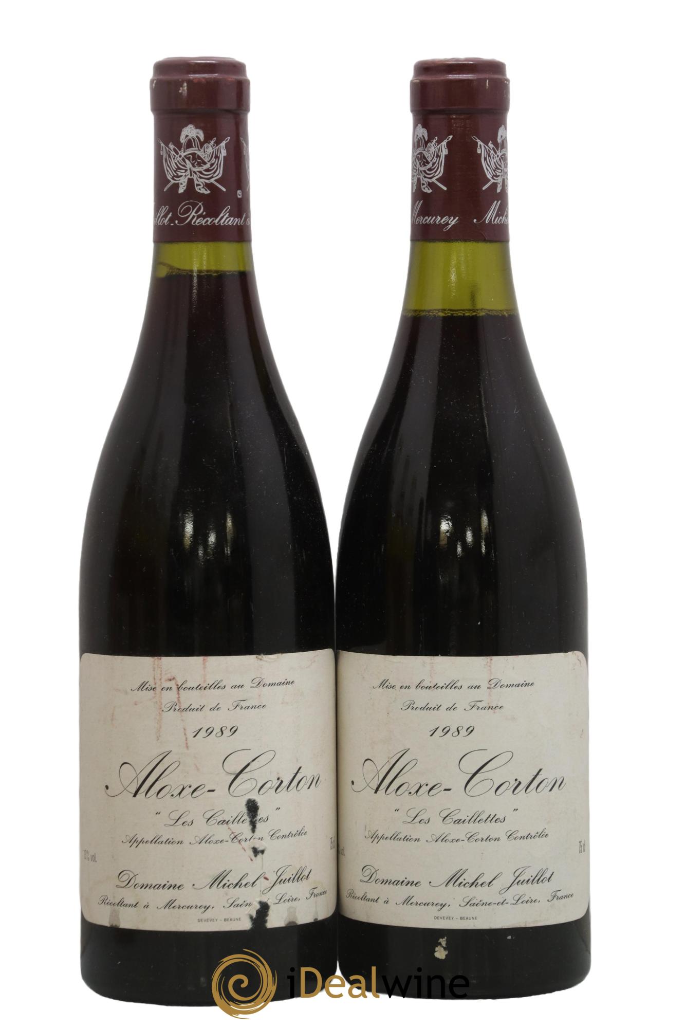 Aloxe-Corton Les Caillettes Domaine Michel Juillot 1989 - Lot de 2 bouteilles - 0