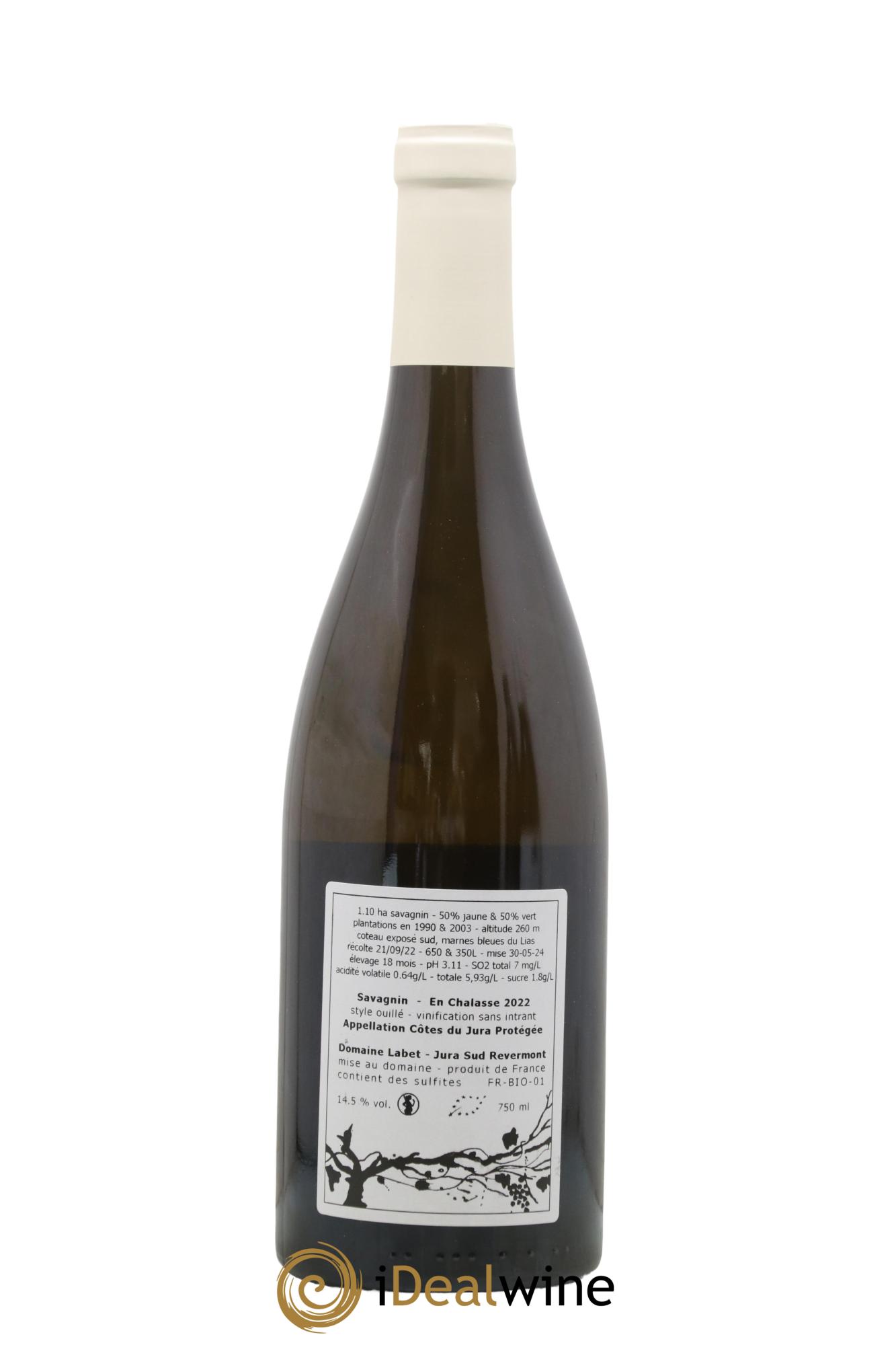 Côtes du Jura Savagnin en Chalasse Romain - Julien  - Charline Labet 2022 - Lotto di 1 bottiglia - 1