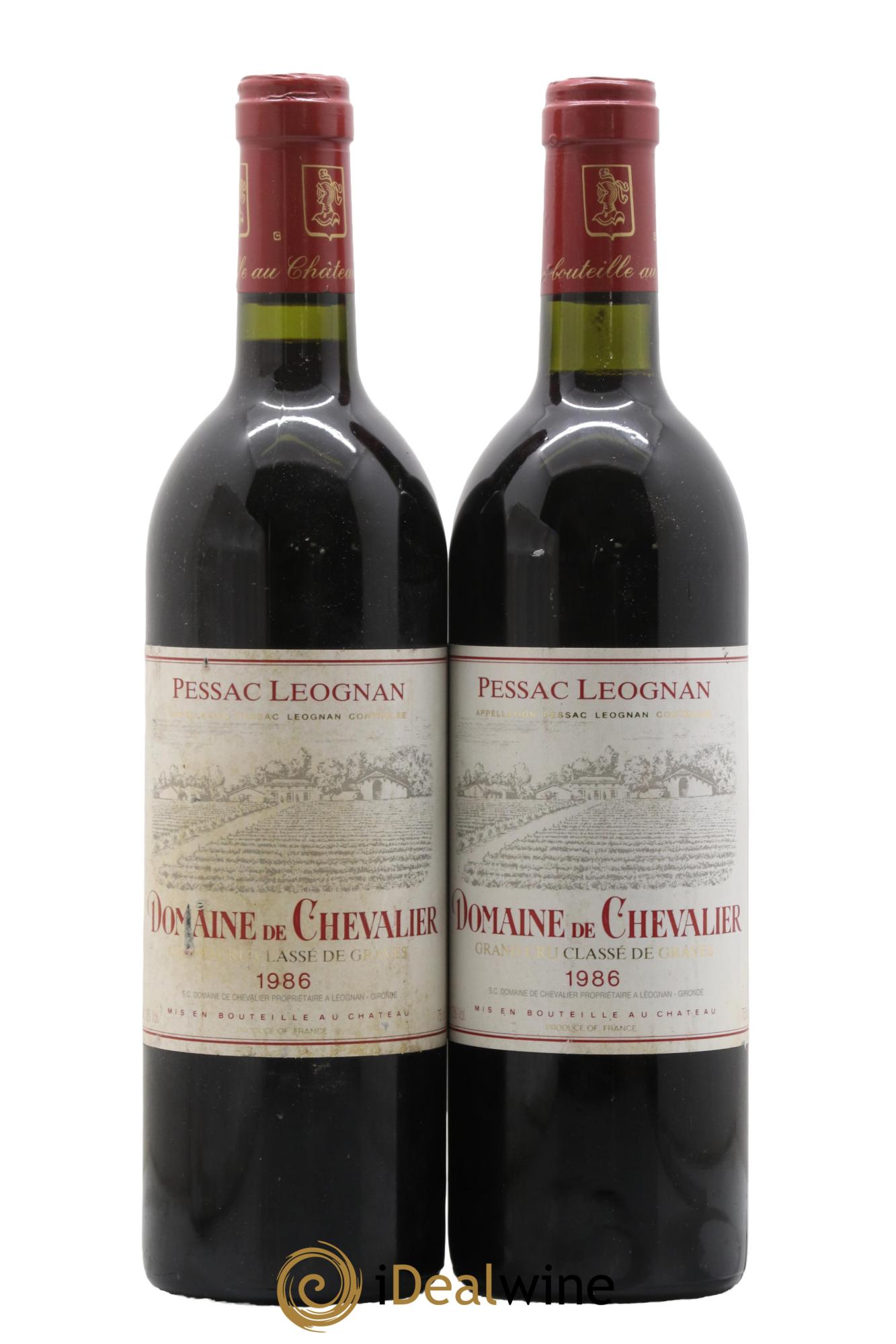 Domaine de Chevalier Cru Classé de Graves 1986 - Lot de 2 bouteilles - 0