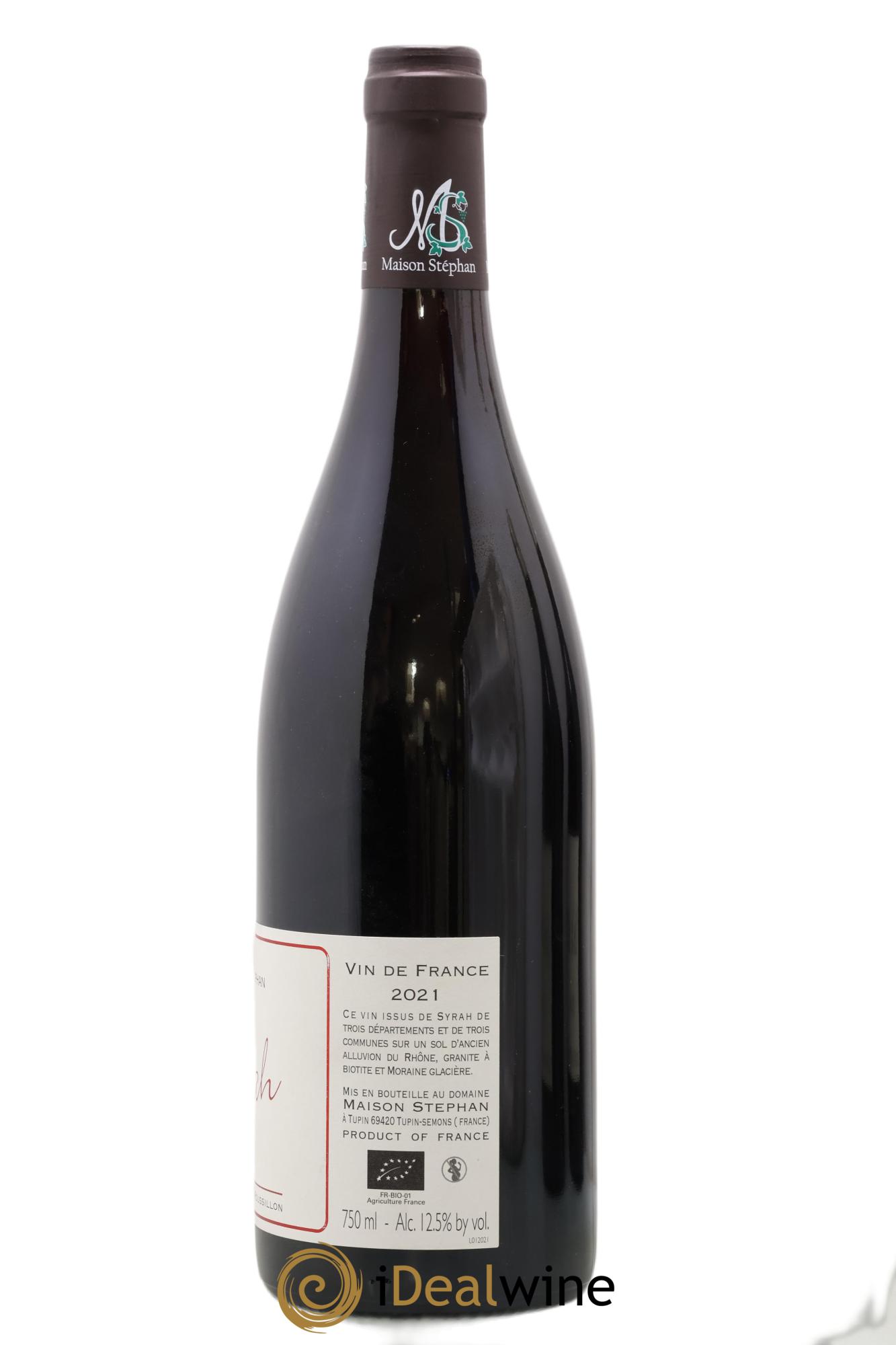 Vin de France Syrah Jean-Michel Stephan 2021 - Lot de 1 bouteille - 1
