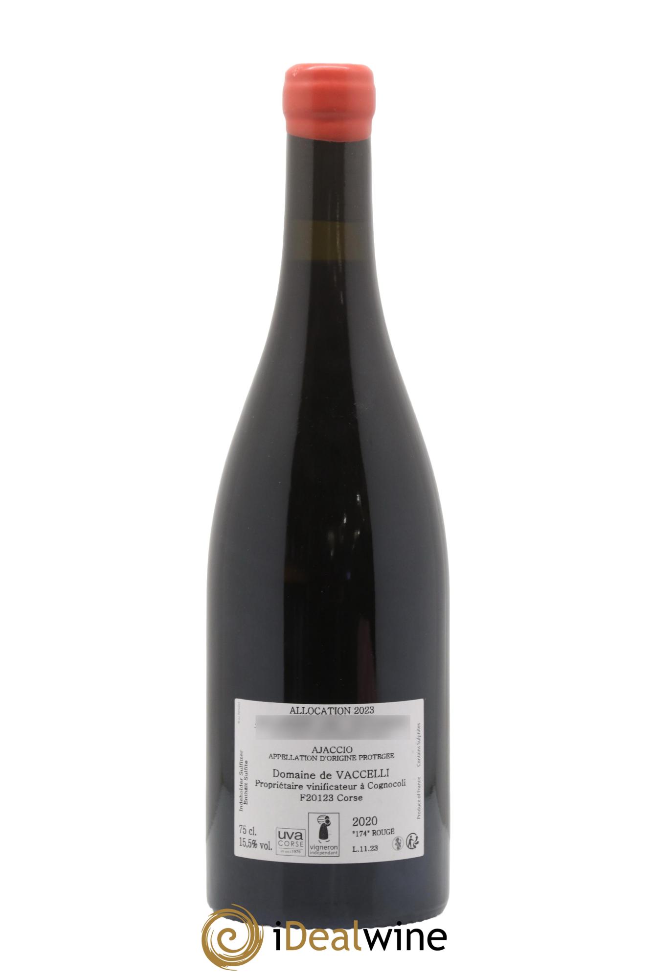 Ajaccio Granit 174 Vaccelli 2020 - Lot de 1 bouteille - 1