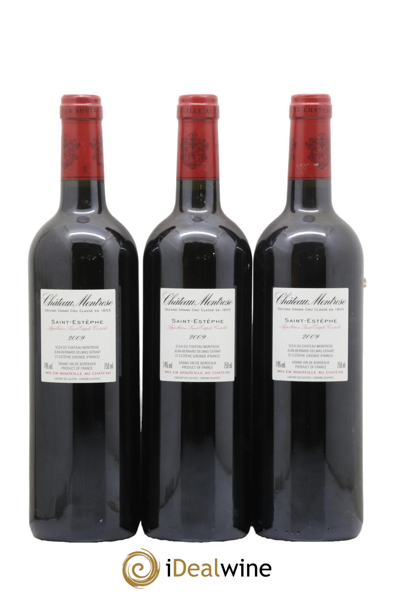 Château Montrose 2ème Grand Cru Classé 2009 - Lot of 3 bottles - 1