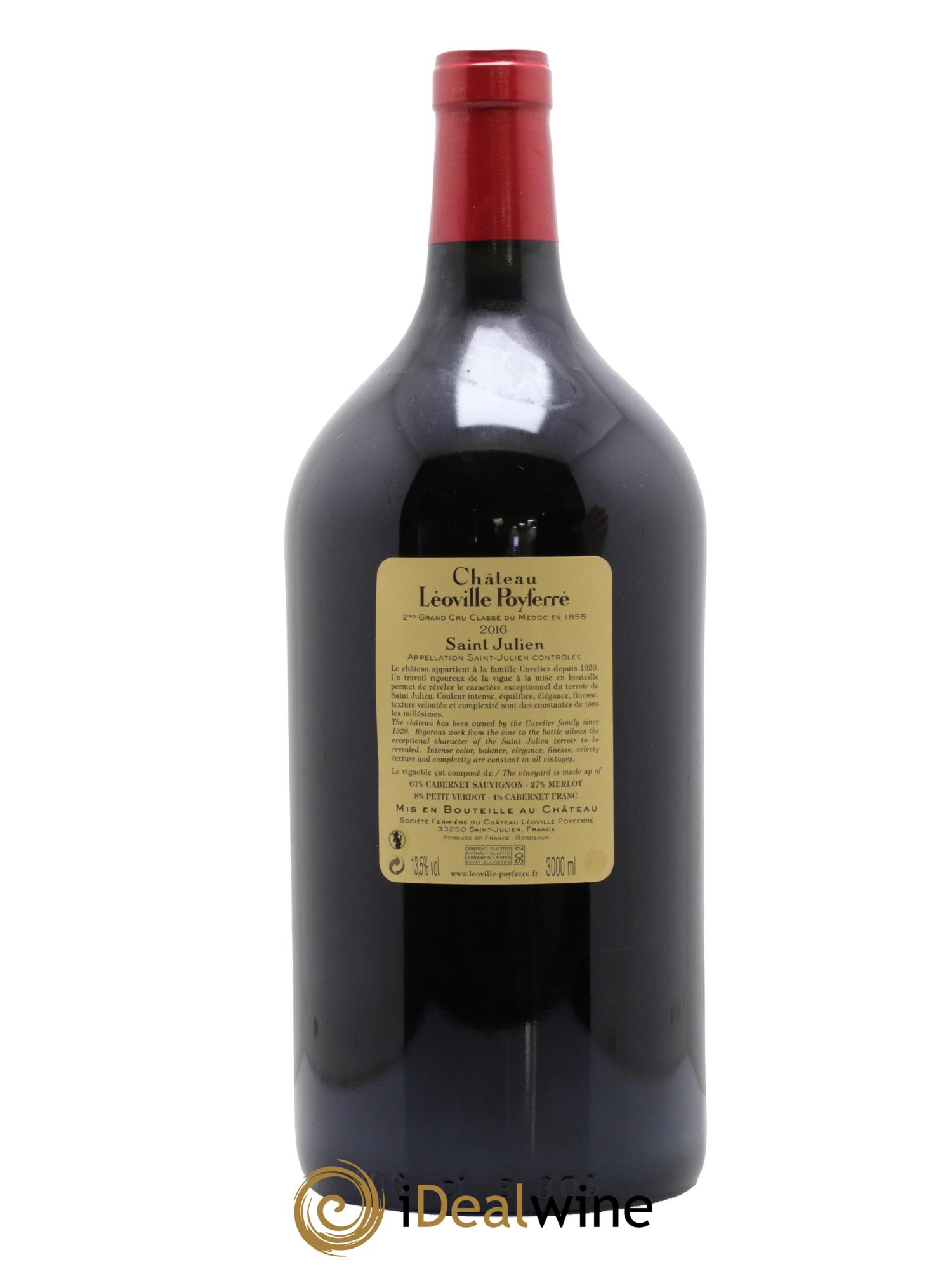 Château Léoville Poyferré 2ème Grand Cru Classé 2016 - Lotto di 1 jéroboam - 1