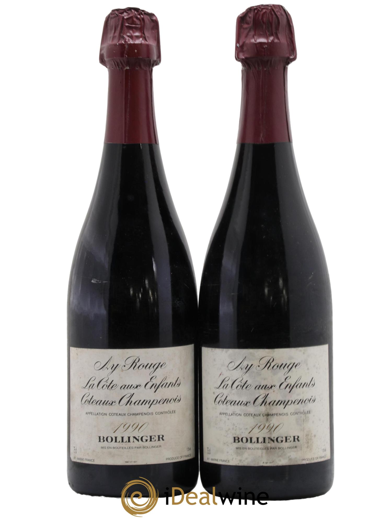 La Côte Aux Enfants Bollinger 1990 - Lotto di 2 bottiglie - 0