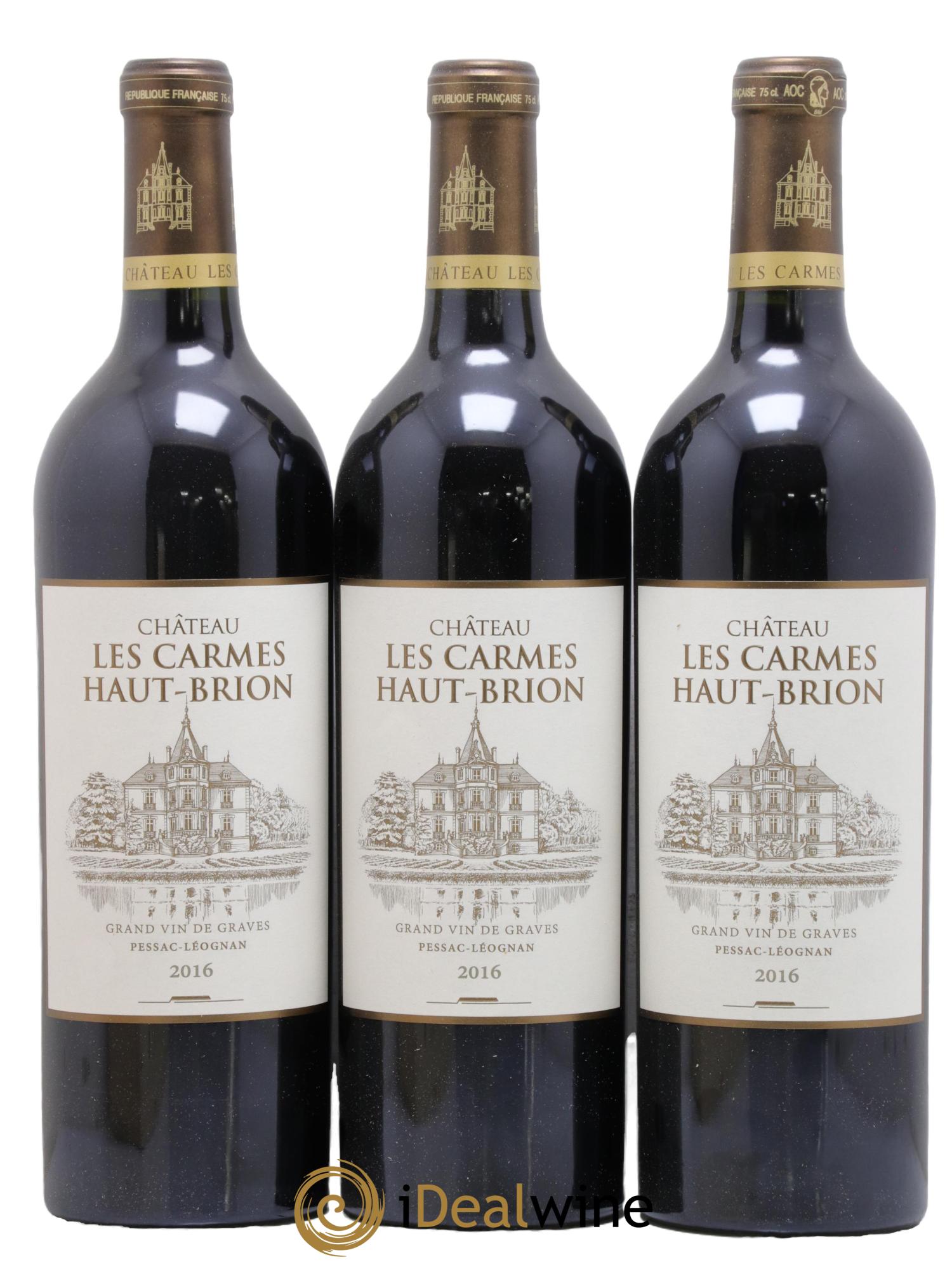Château Les Carmes Haut-Brion 2016 - Lot de 3 bouteilles - 0