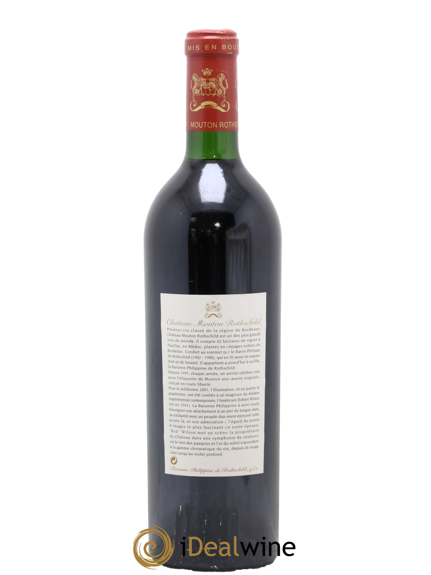 Château Mouton Rothschild 1er Grand Cru Classé 2001 - Lot de 1 bouteille - 1