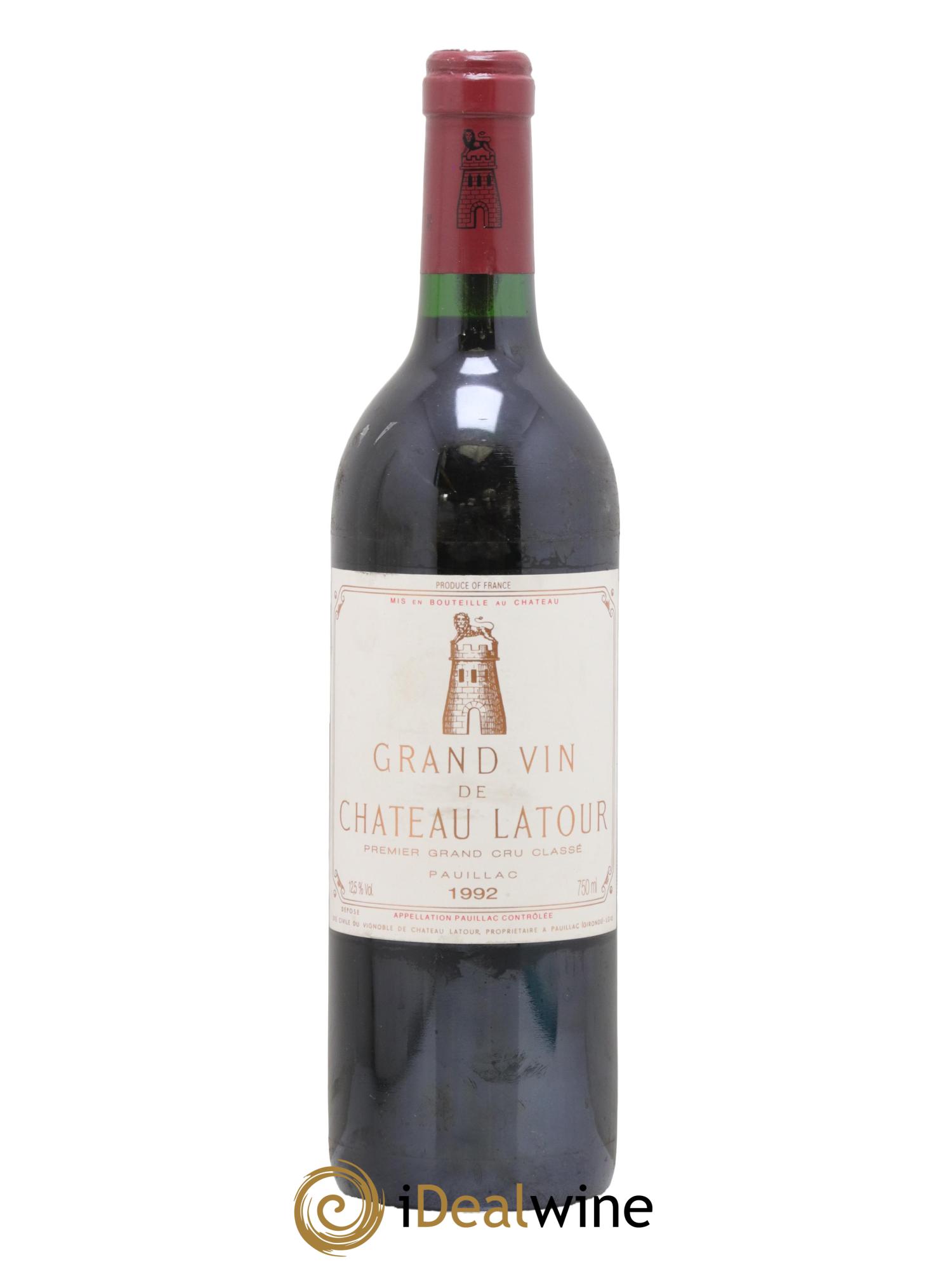 Château Latour 1er Grand Cru Classé 1992 - Lot de 1 bouteille - 0