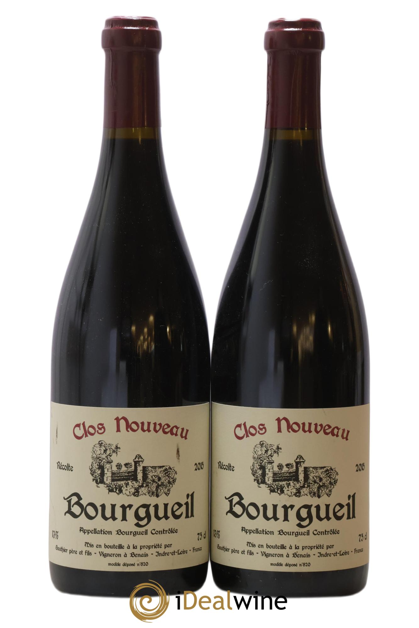 Bourgueil Clos Nouveau Domaine du Bel Air 2015 - Lot of 2 bottles - 0