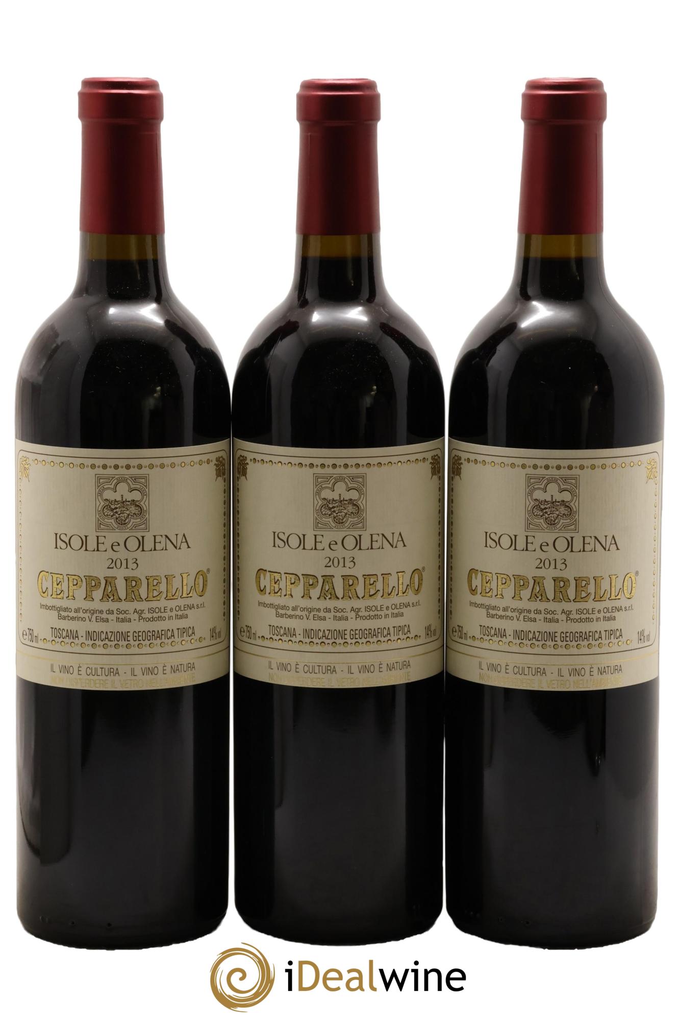 Toscana IGT Cepparello Isole e olena 2013 - Lotto di 3 bottiglie - 0