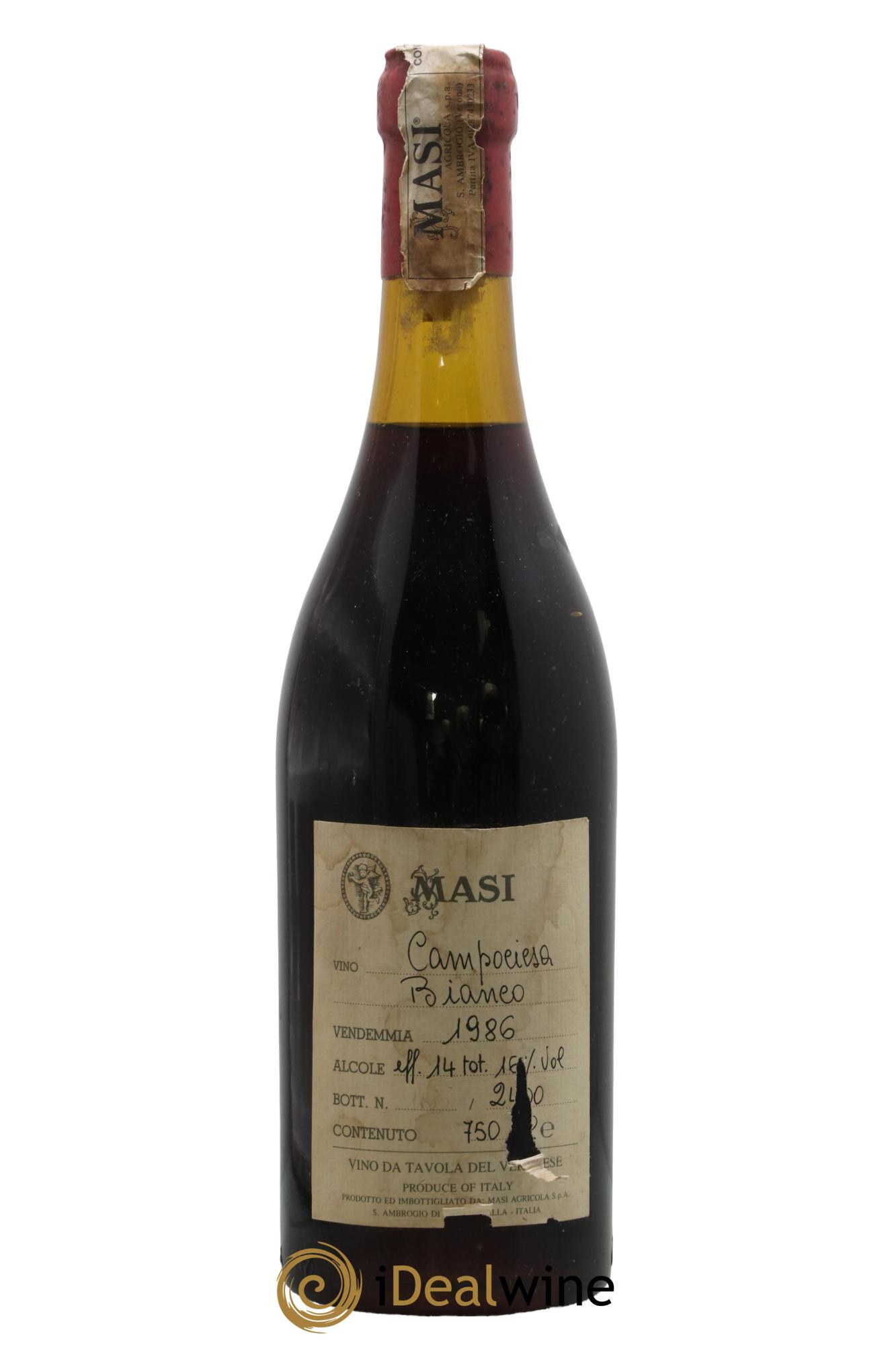 Italie Vino da Tavola Rosso Campociesa Masi 1986 - Posten von 1 Flasche - 0