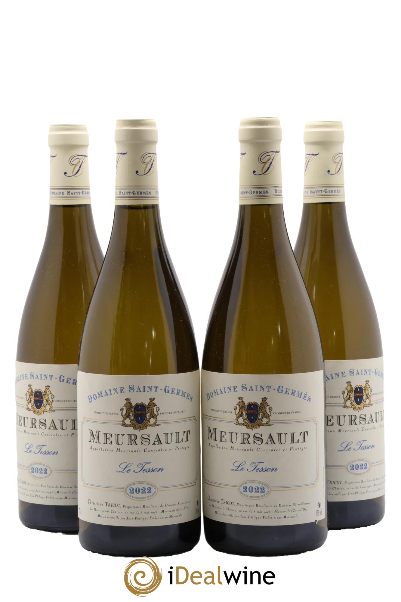 Meursault Les Tessons Saint-Germès (Domaine) 2022 - Lote de 4 botellas - 0