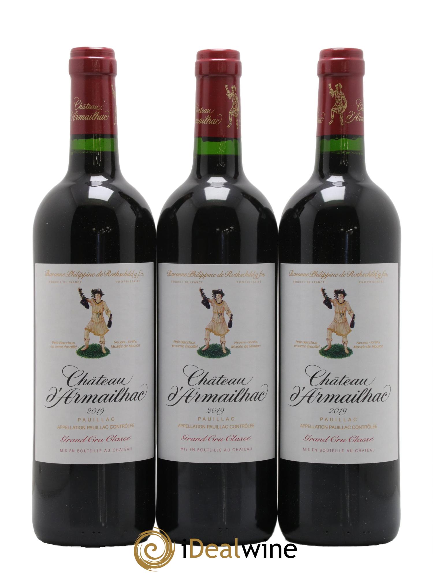Château d' Armailhac - Mouton Baron(ne) Philippe 5ème Grand Cru Classé  2019 - Posten von 6 Flaschen - 1