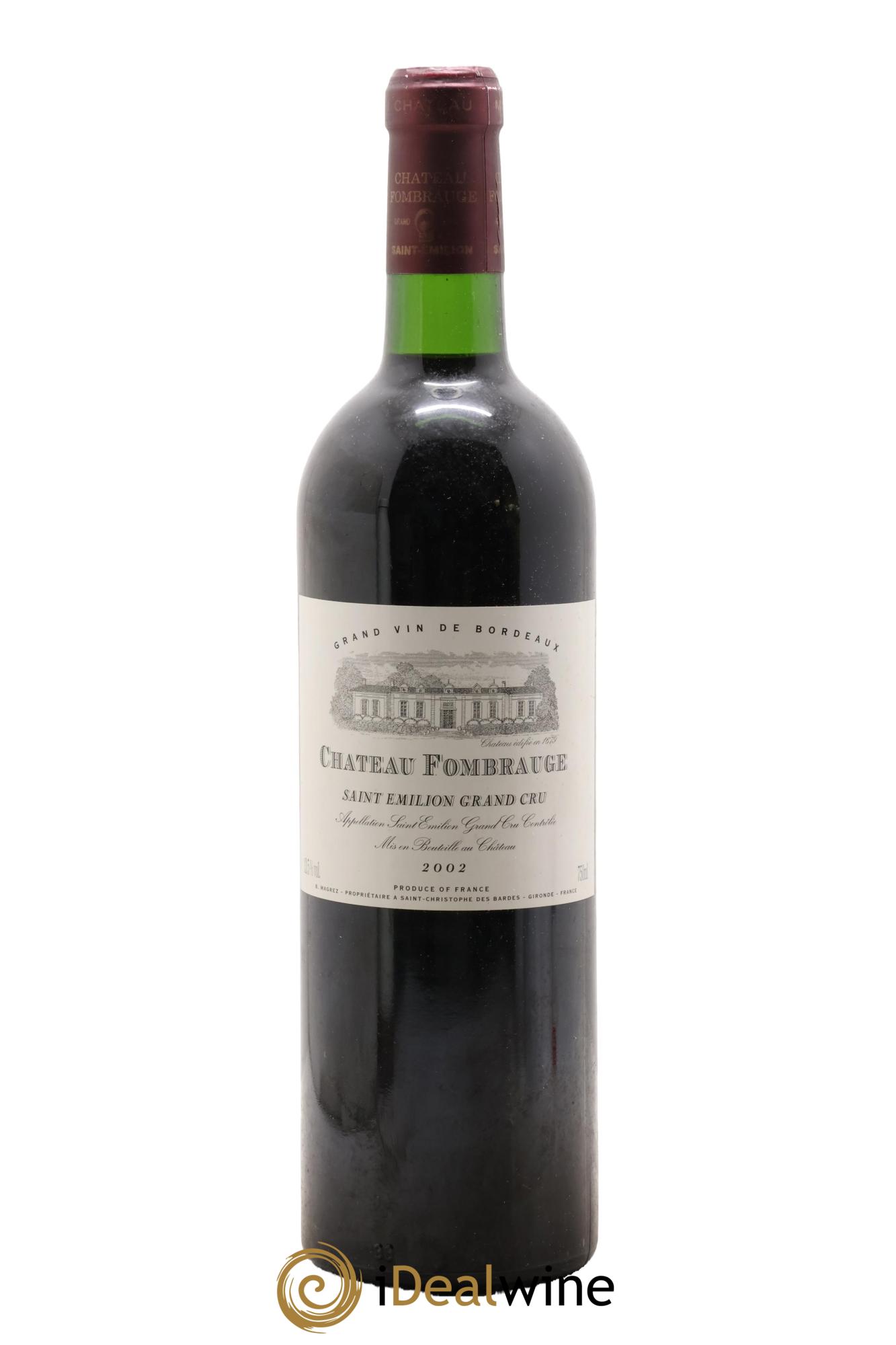 Château Fombrauge Grand Cru Classé 2002 - Lot de 1 bouteille - 0