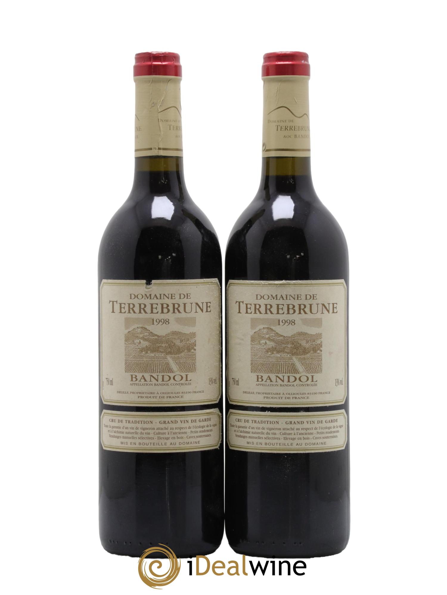 Bandol Terrebrune (Domaine de) 1998 - Lot de 2 bouteilles - 0