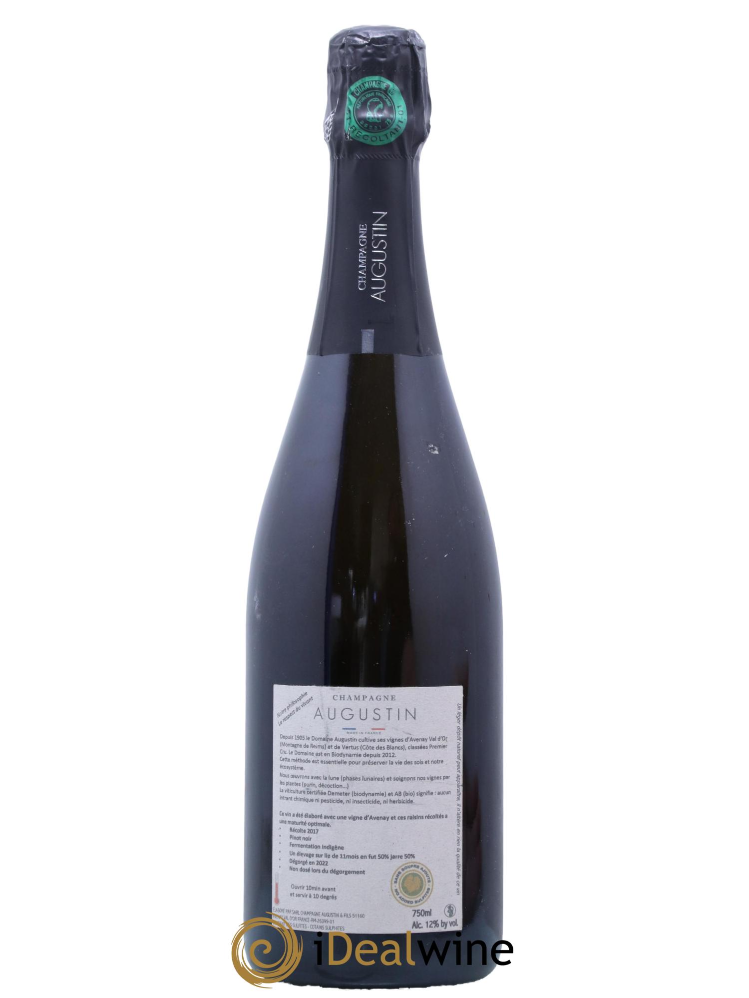 Champagne Amme Augustin 2017 - Lot de 1 bouteille - 1
