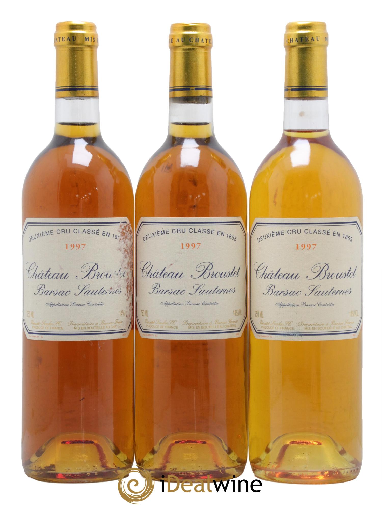 Château Broustet 2ème Grand Cru Classé 1997 - Lotto di 3 bottiglie - 0