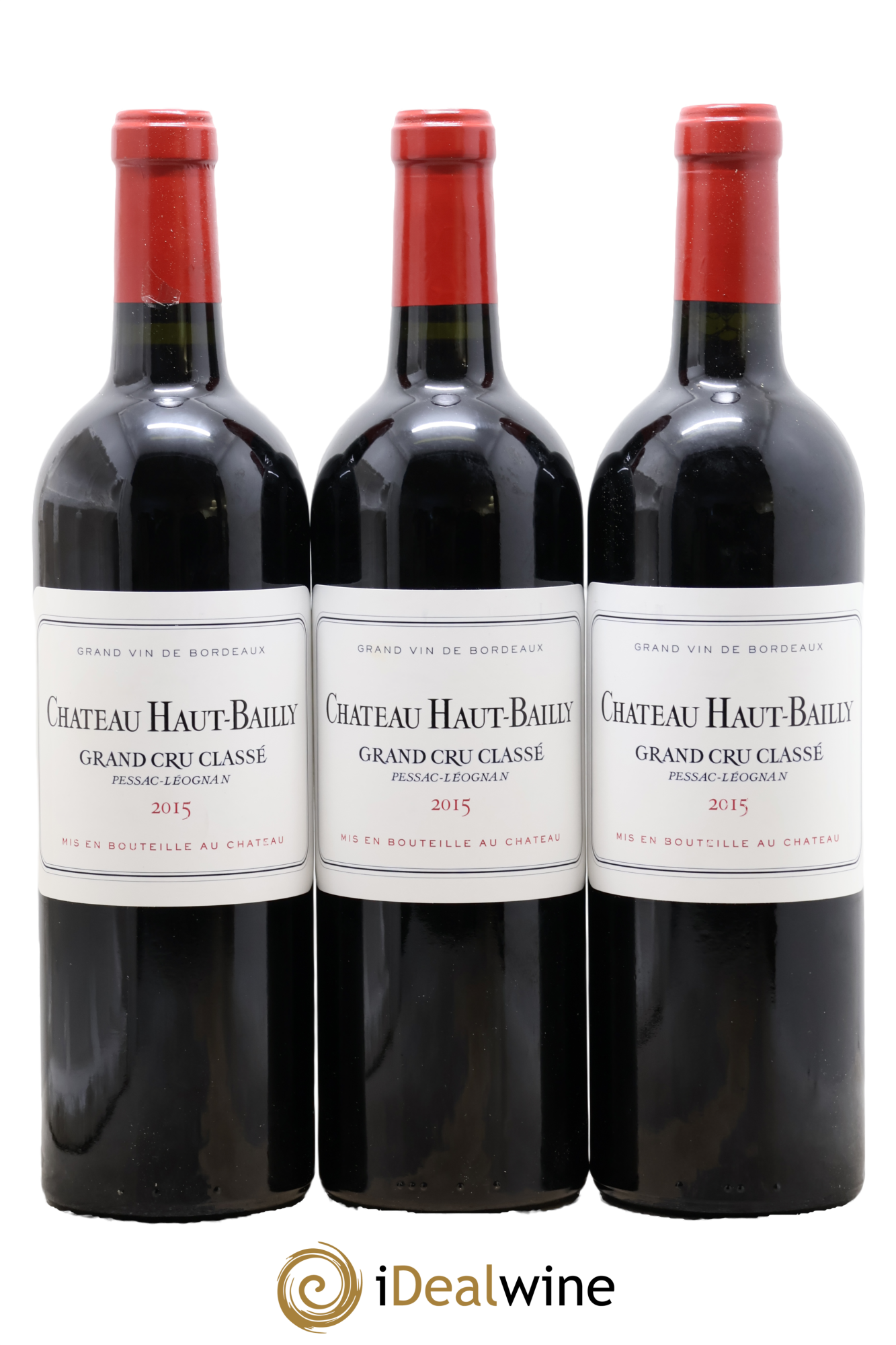 Château Haut-Bailly Cru Classé de Graves 2015 - Lot de 3 bouteilles - 0