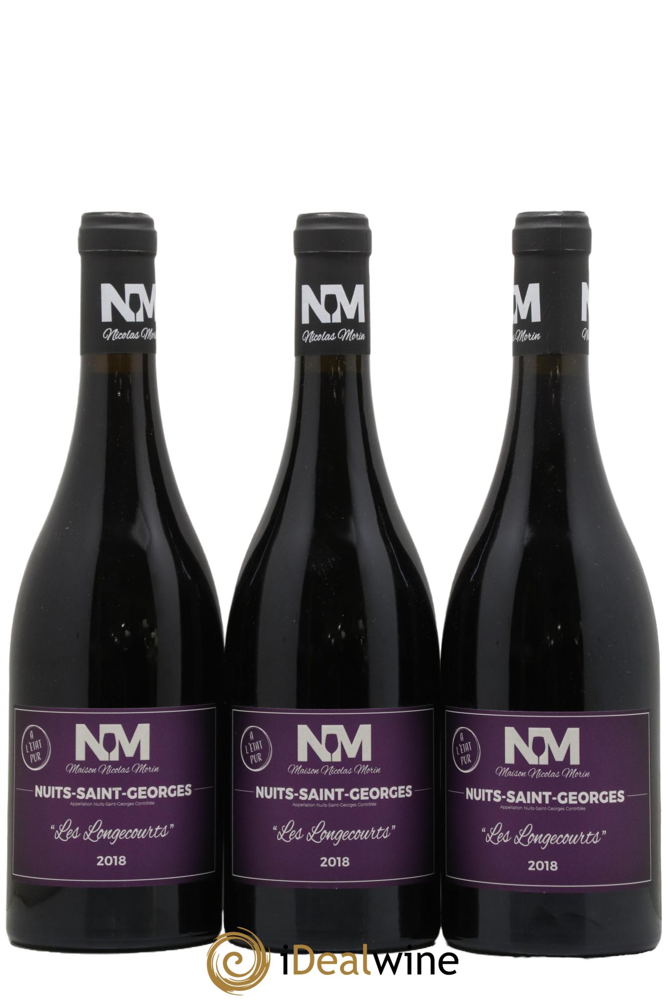 Nuits-Saint-Georges Les Longecourts Maison Nicolas Morin 2018 - Posten von 3 Flaschen - 0