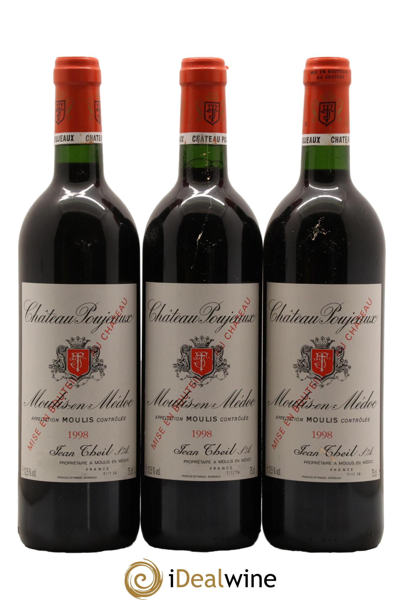 Château Poujeaux 1998 - Lot de 12 bouteilles - 3