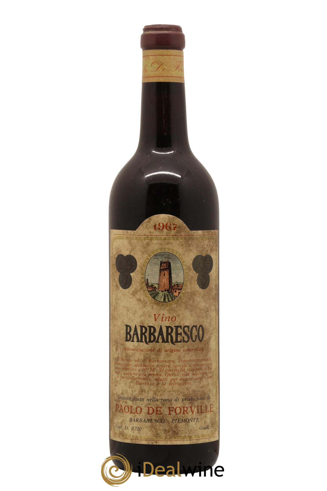 Barbaresco DOCG Paolo de Forville 1967 - Lot de 1 bouteille - 0