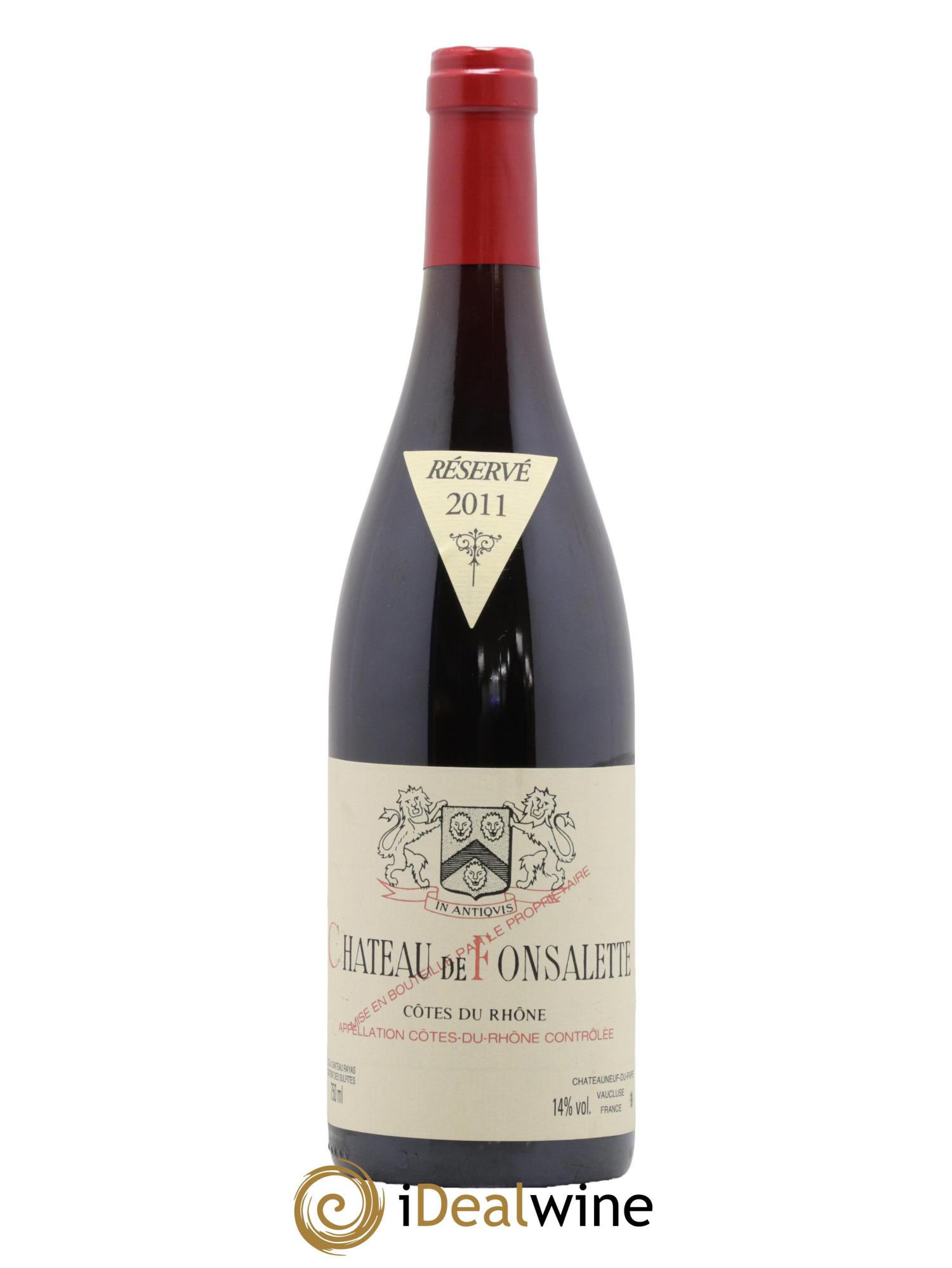 Côtes-du-Rhône Château de Fonsalette Emmanuel Reynaud 2011 - Lot de 1 bouteille - 0