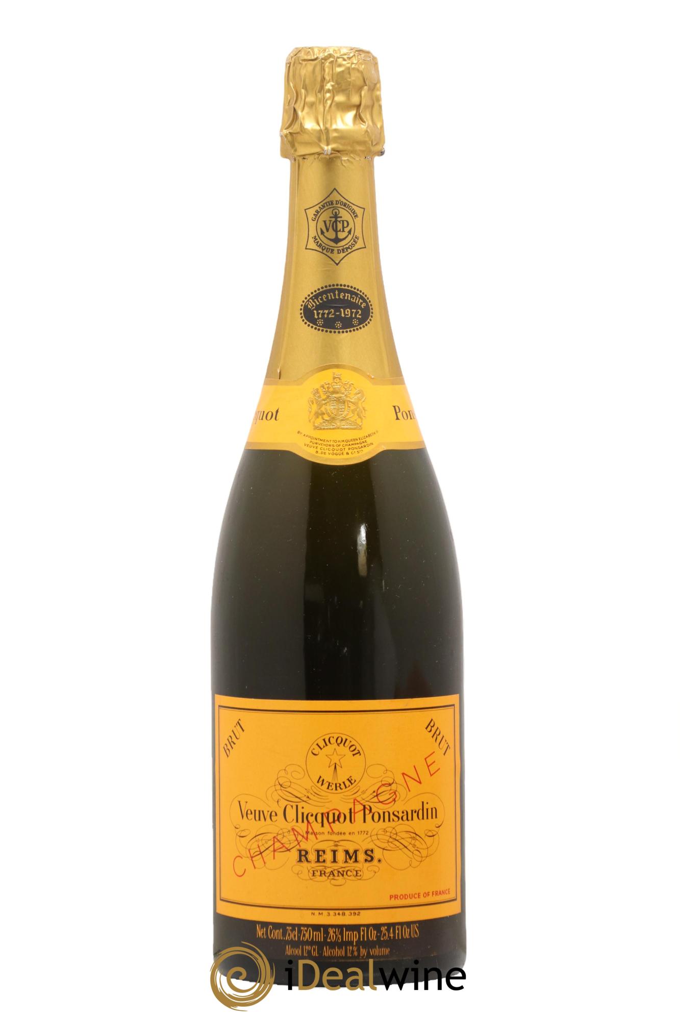 Bicentenaire 1772-1972 Veuve Clicquot - Lot de 1 bouteille - 0