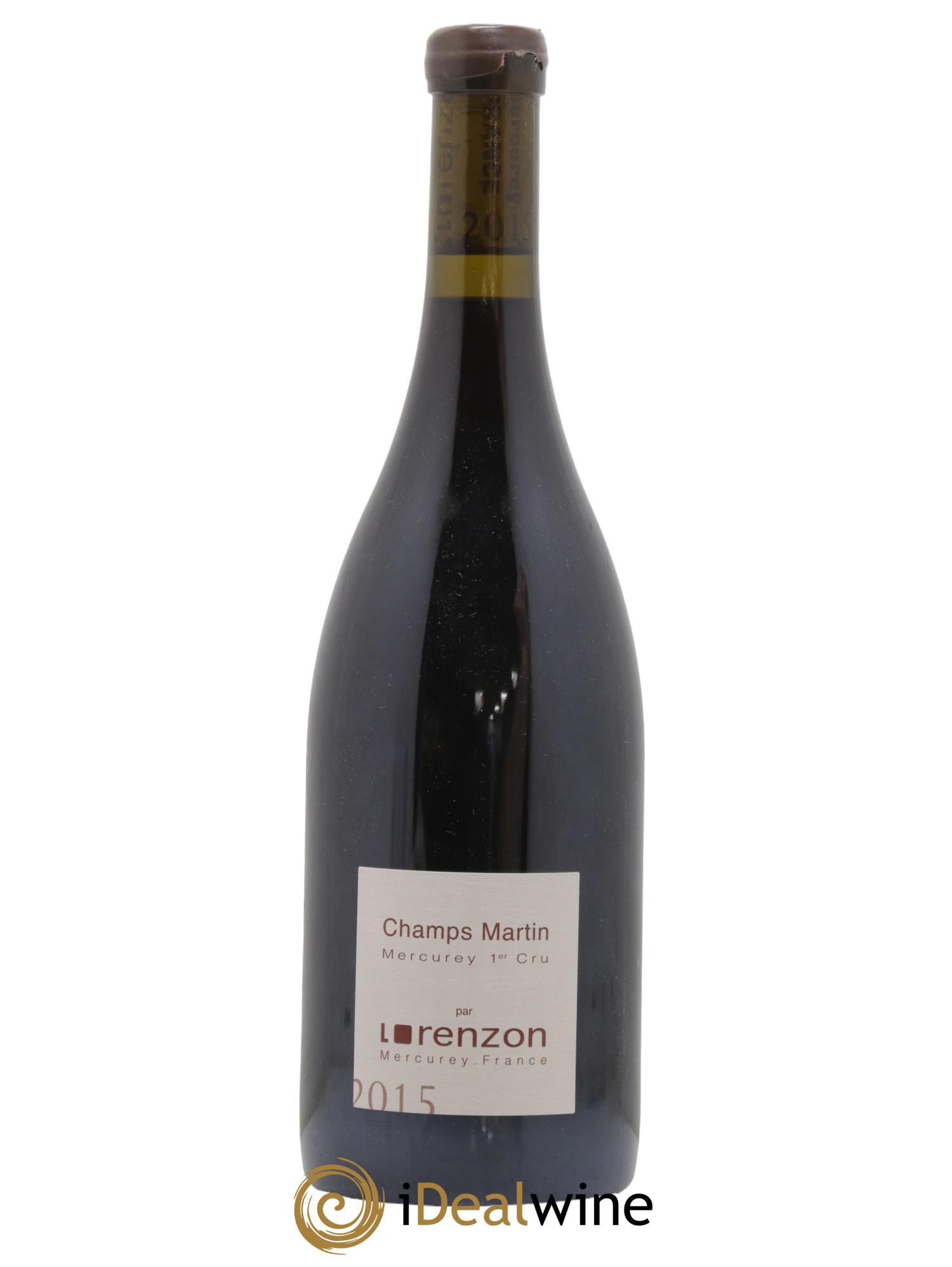 Mercurey 1er Cru Les Champs Martin Bruno Lorenzon 2015 - Lot de 1 bouteille - 0