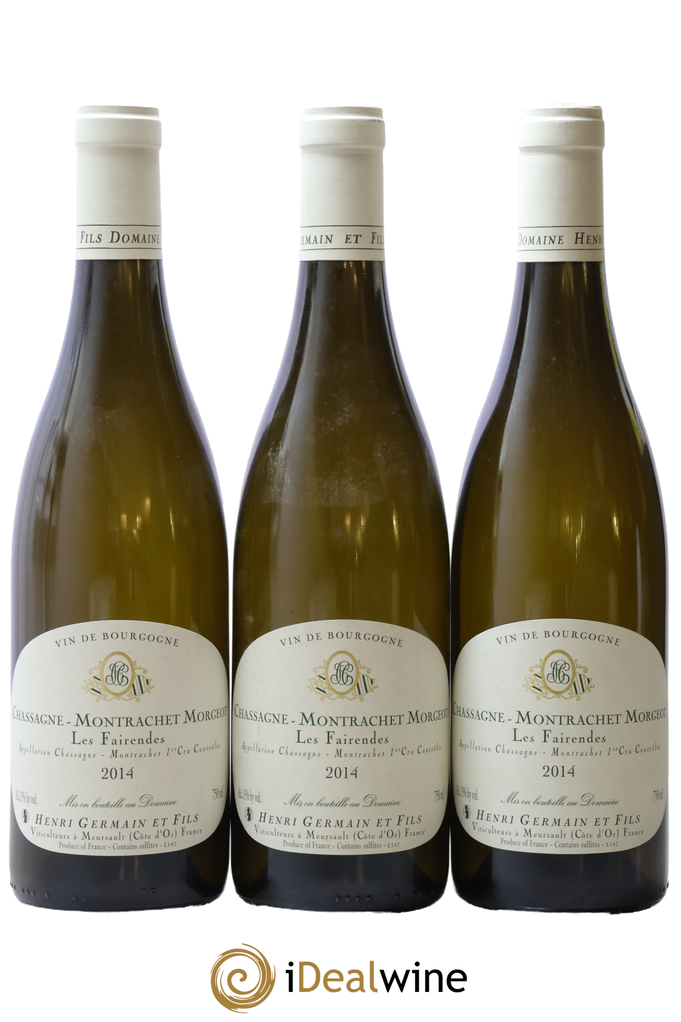 Chassagne-Montrachet 1er Cru Morgeot Les Fairendes Henri Germain 2014 - Lot de 3 bouteilles - 0
