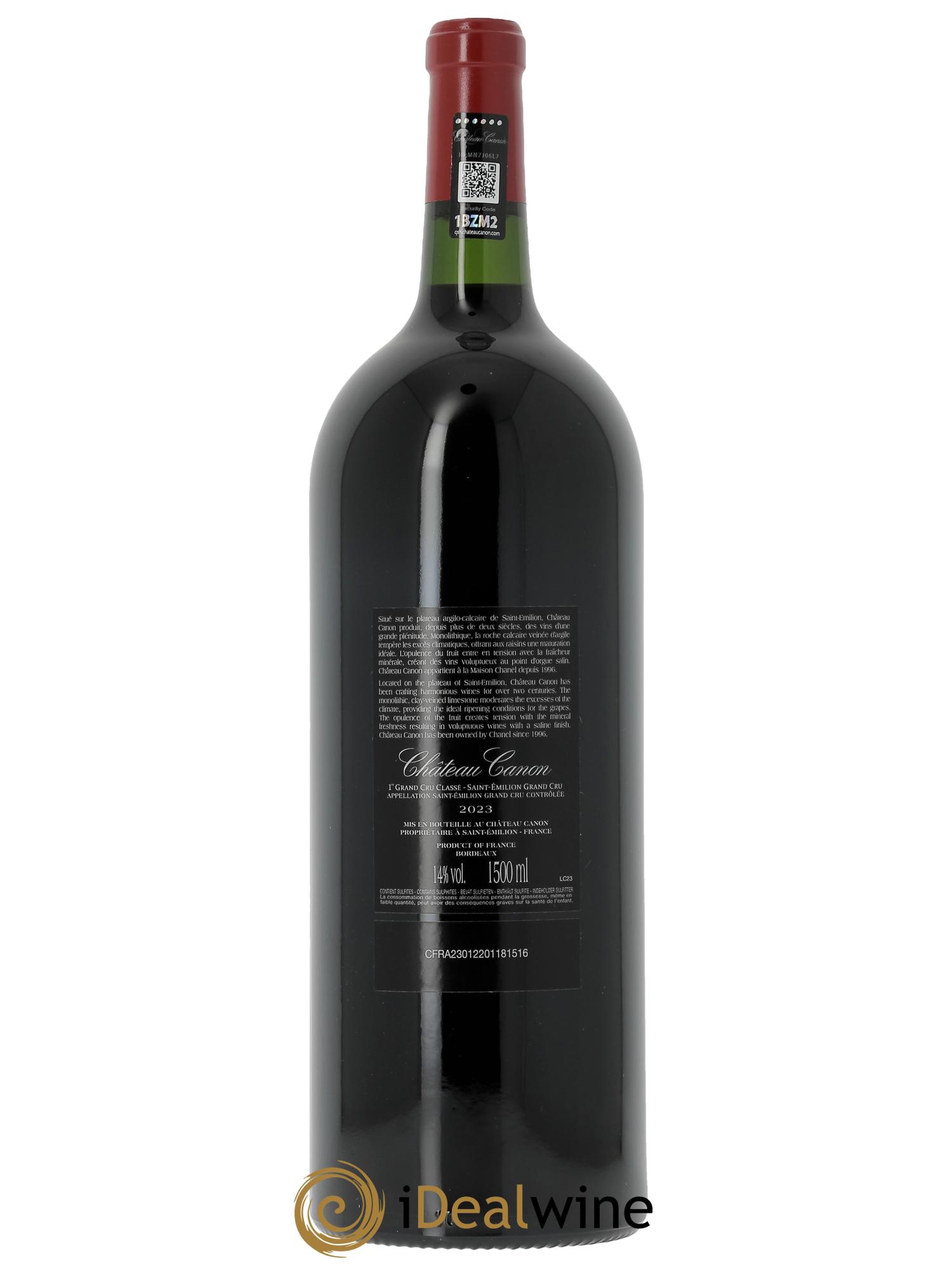 Château Canon 1er Grand Cru Classé B (CBO à partir de 3 mgs) 2023 - Lot de 1 magnum - 1
